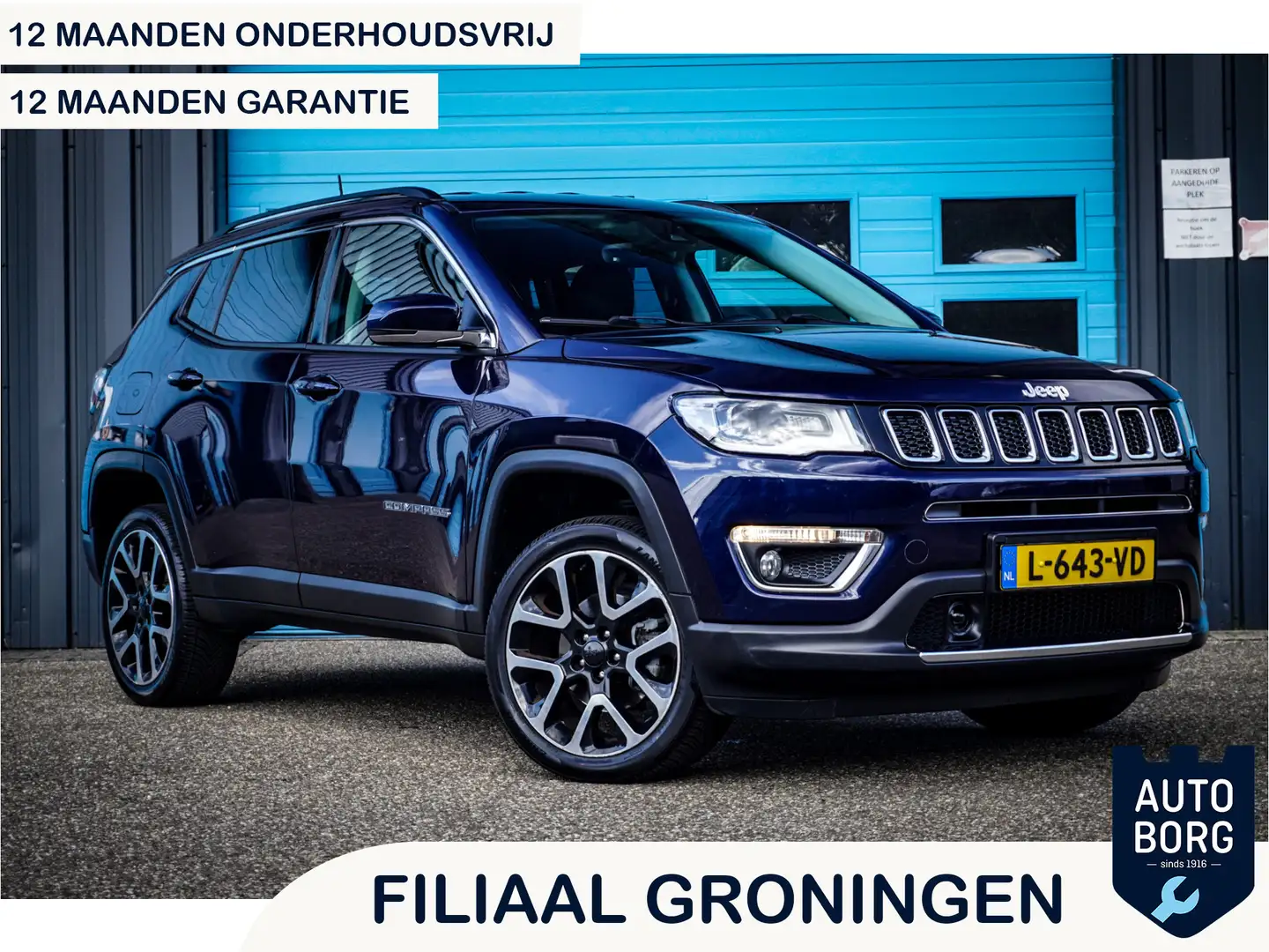 Jeep Compass 1.4 MultiAir Limited 4x4 GRATIS Afleverpakket! Stu Blauw - 1