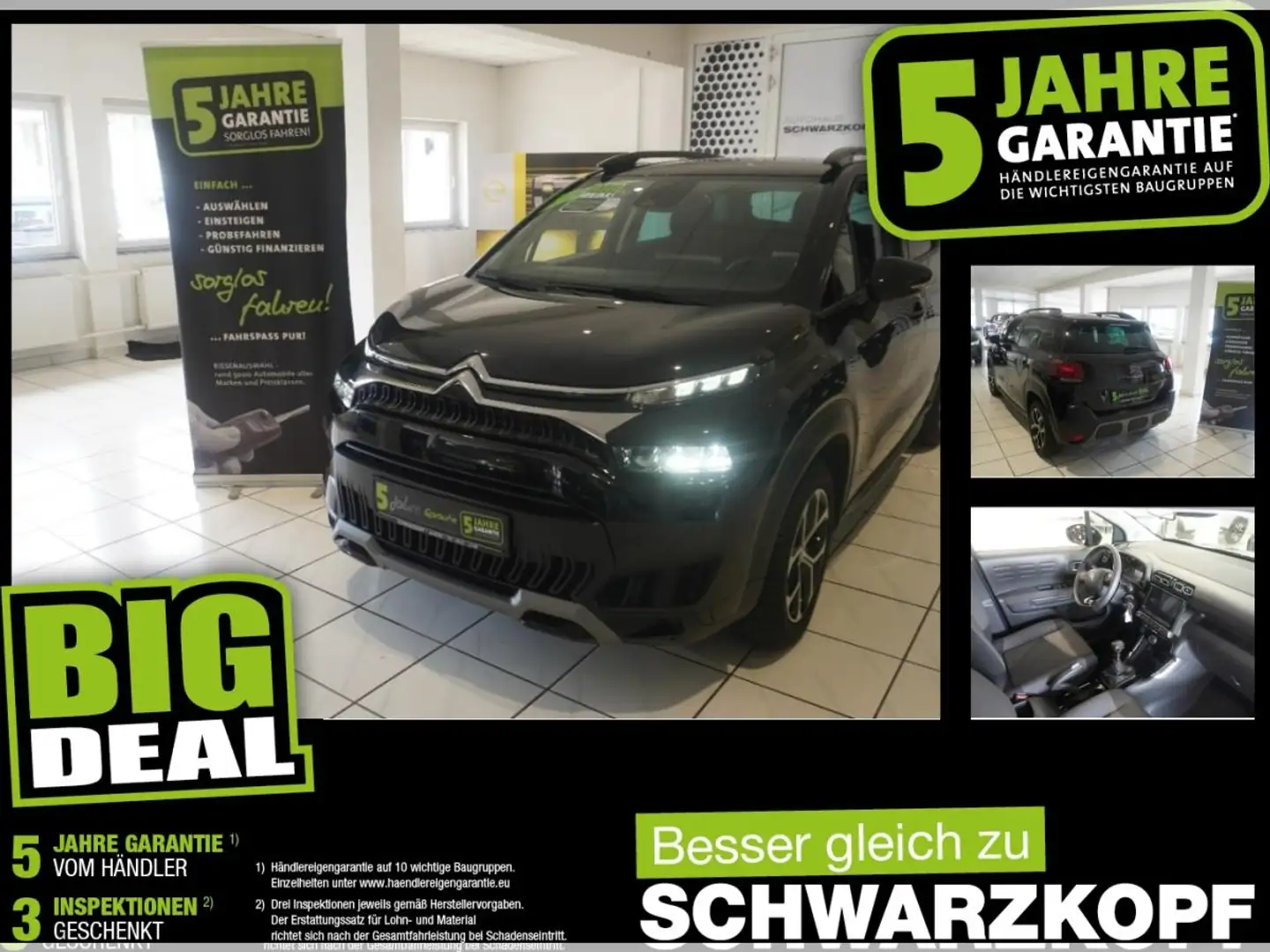 Citroen C3 Aircross 1.2 PureTech Navi,Parkpilot,KlimaA Schwarz - 1