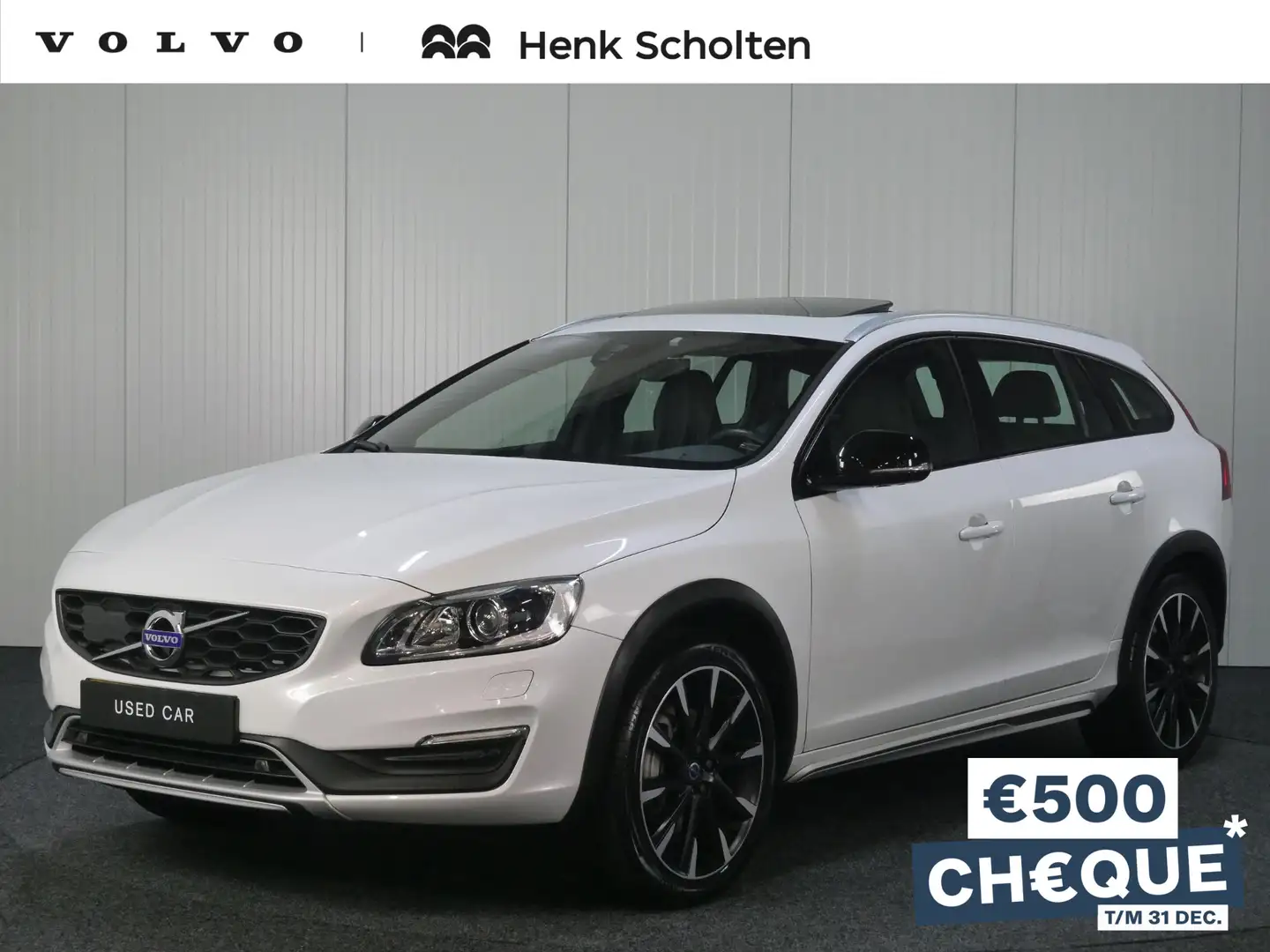 Volvo V60 Cross Country 2.0 T5 Polar+ Schuif/Kanteldak, trekhaak, Lederen Wit - 1