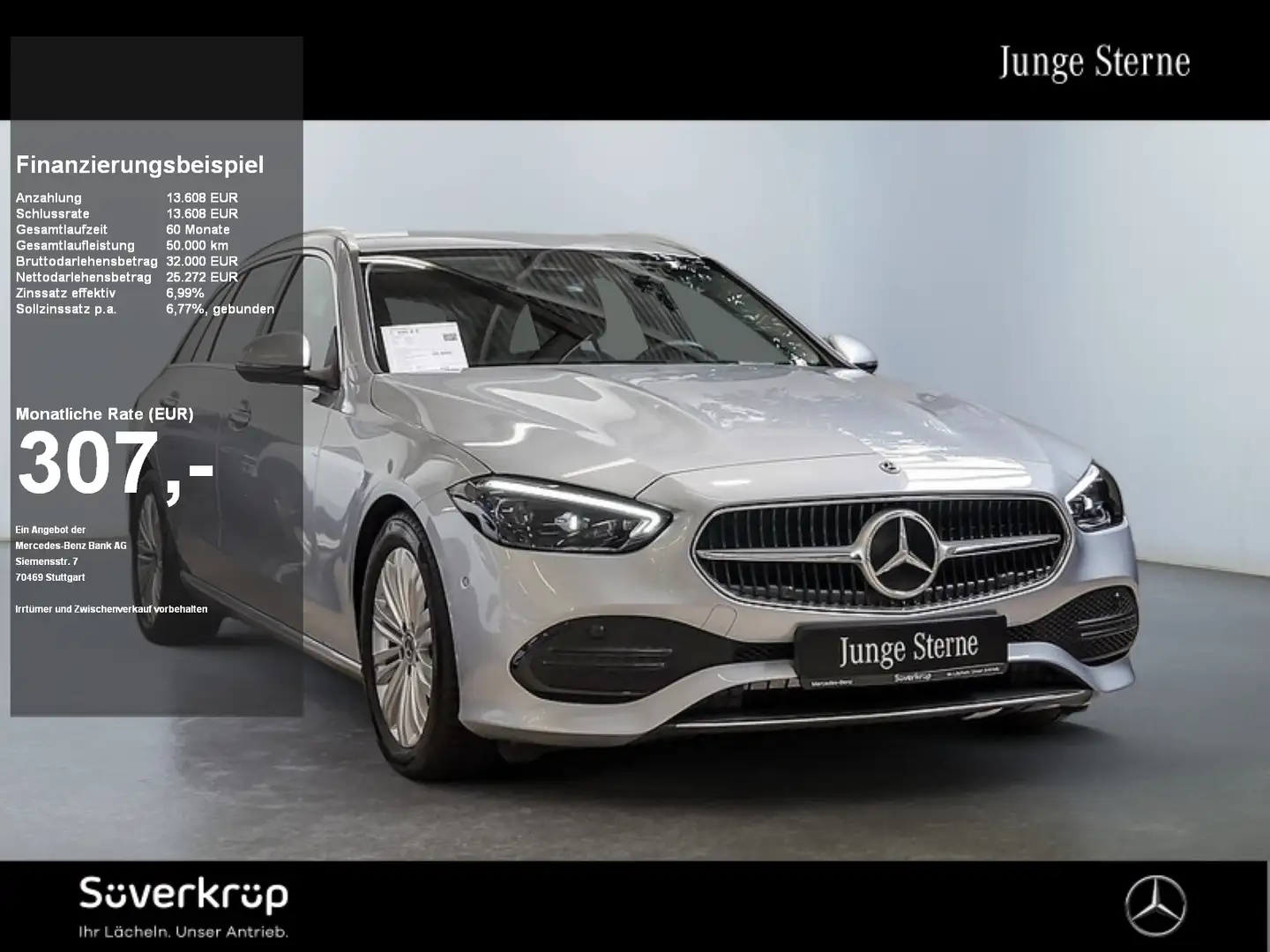 Mercedes-Benz C 300 d T AVANTGARDE AHK KAMERA SPUR PDC SHZ Silber - 1