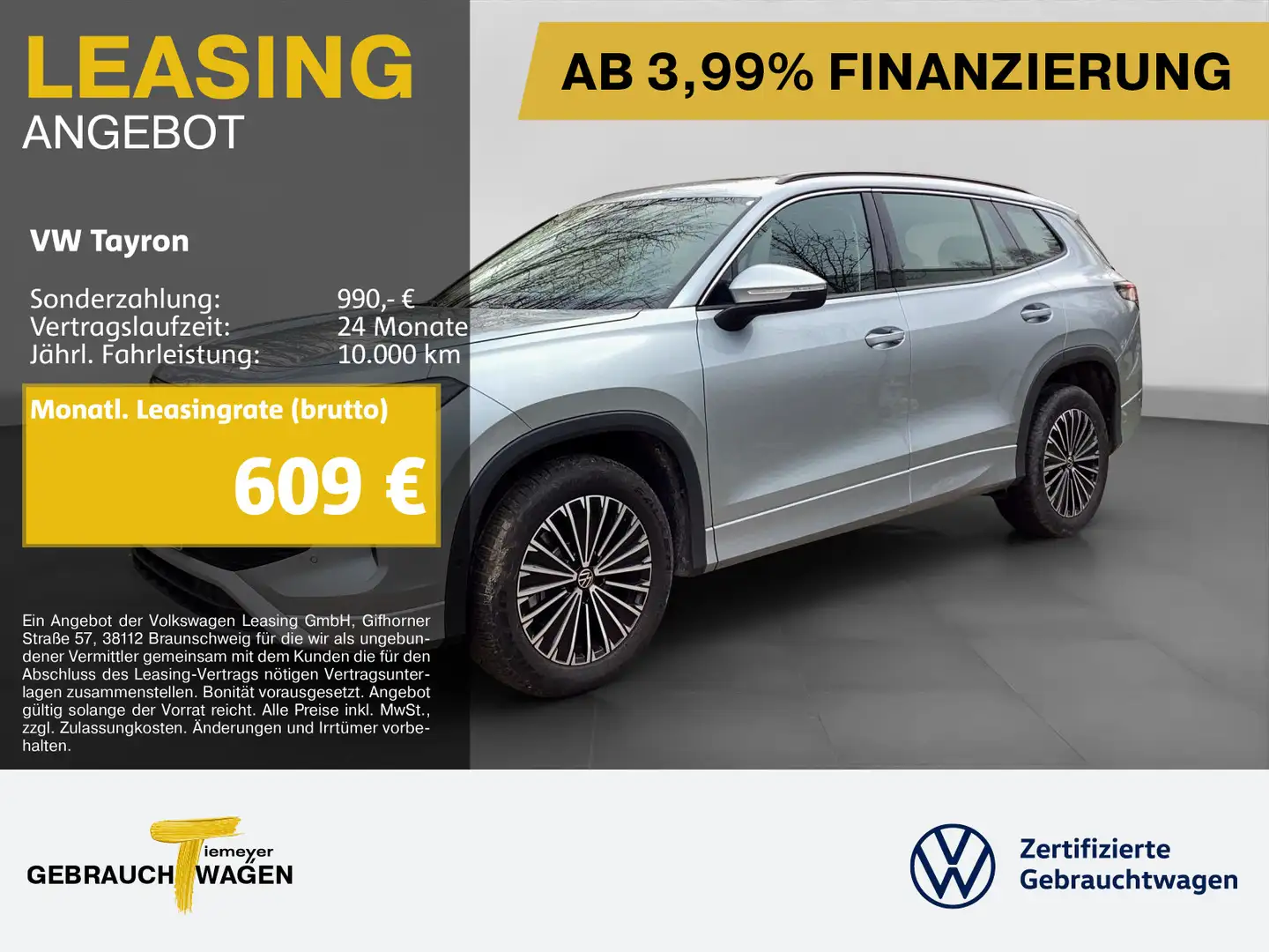 Volkswagen Tayron 2.0 TDI DSG LIFE AHK PANO NAVI Argent - 1