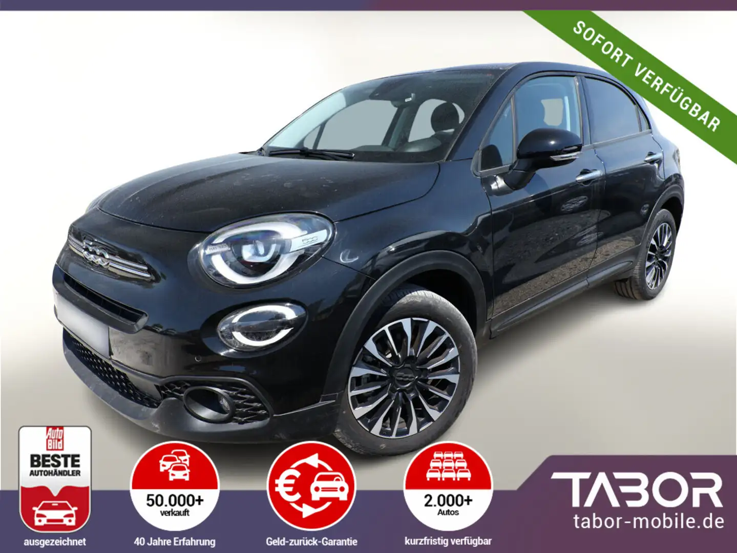 Fiat 500X 1.5 MHEV 130 DCT7 LED PrivG KomfortP Kam Schwarz - 1