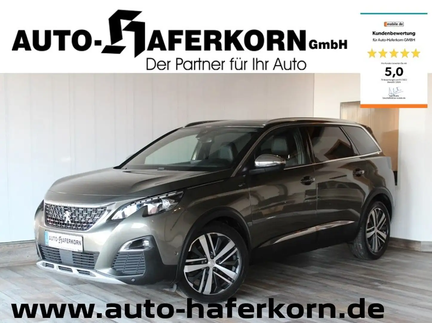 Peugeot 5008 GT 2.0 BlueHdi 180 EAT8*LED*360°*AHZV* Gris - 1