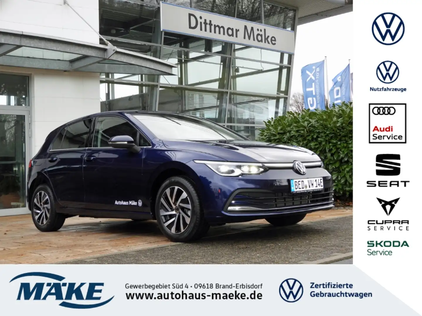 Volkswagen Golf Style 1.4 TSI eHybrid OPF DSG Blau - 1