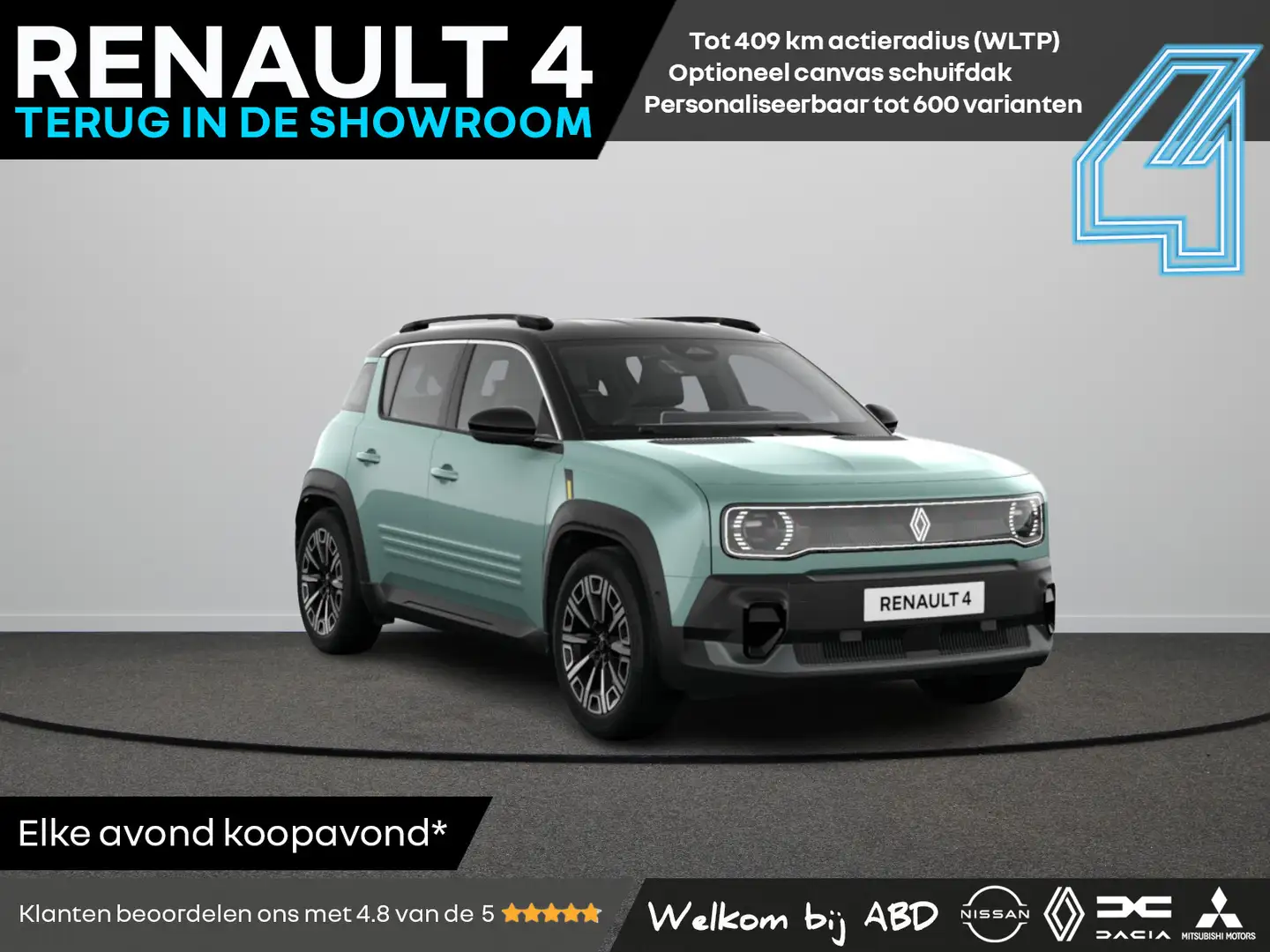 Renault R 4 Iconic Comfort range | Achteruitrijcamera | Elektr Verde - 1