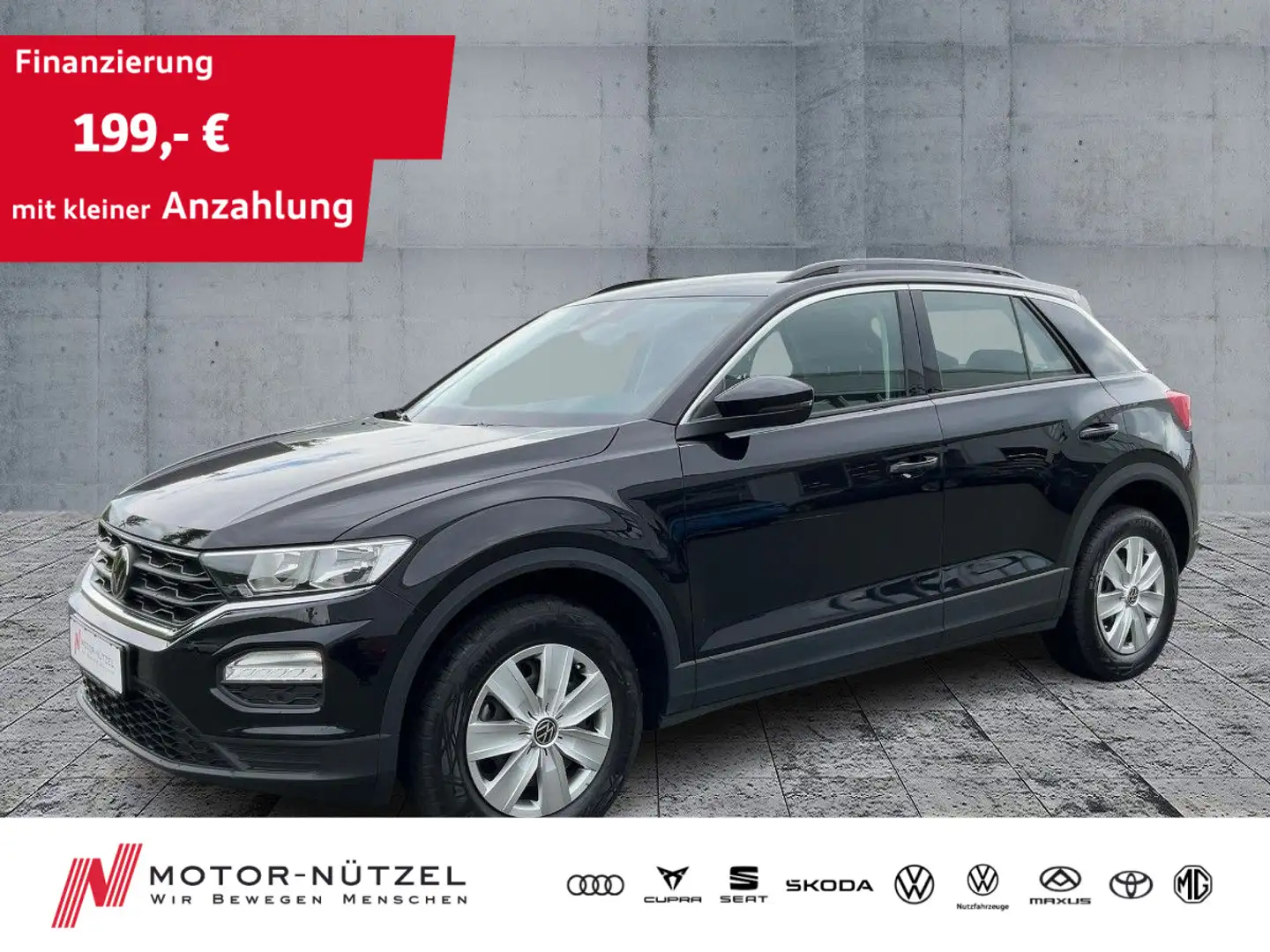 Volkswagen T-Roc 1.0 TSI SHZ+2xPDC+DAB+MFA+KLIMA+BT Schwarz - 1