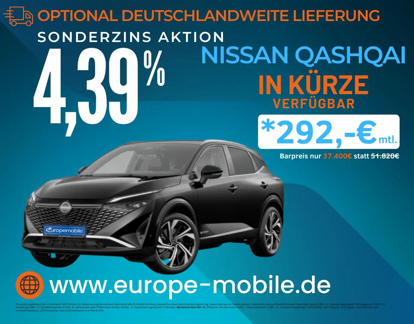 Nissan Qashqai 2025 H9 Tekna+ Plus 1.5 l e-POWER 140 kW (Lager... Noir - 1