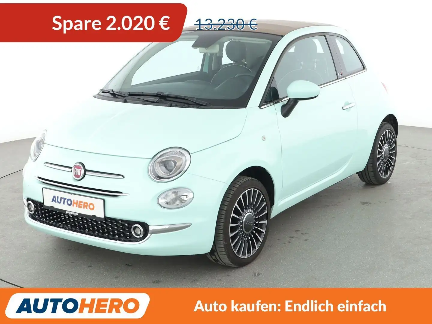 Fiat 500C 1.2 Lounge *NAVI*PDC*KLIMA*GARANTIE* Grün - 1