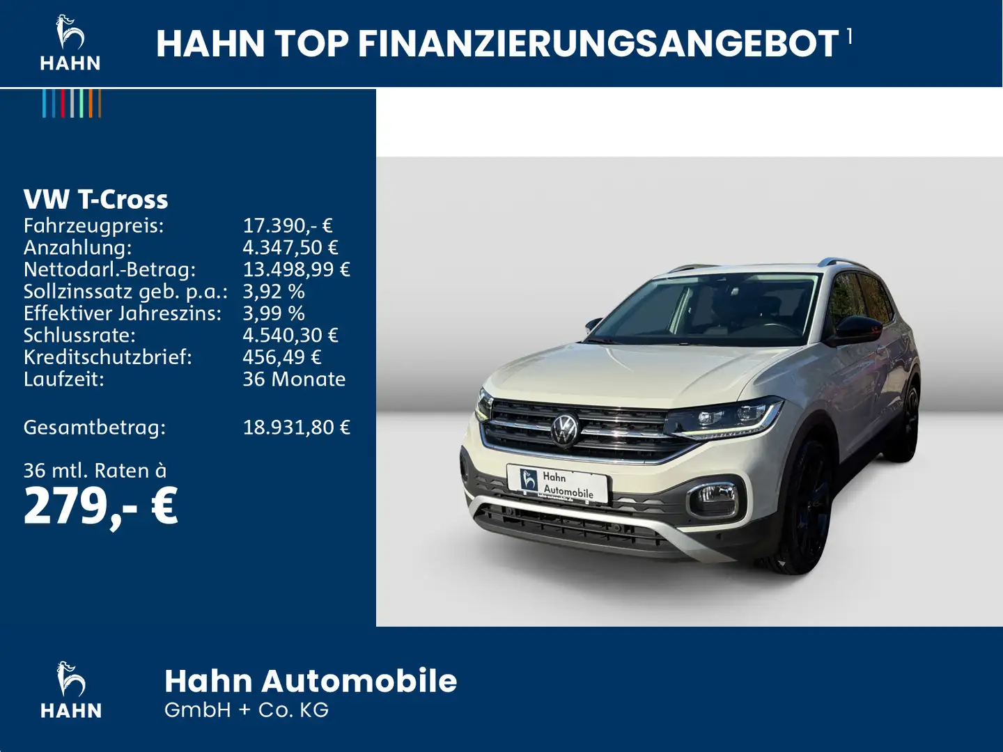 Volkswagen T-Cross 1.0TSI DSG Style LED Nav ACC APP AHK PDC Gris - 2