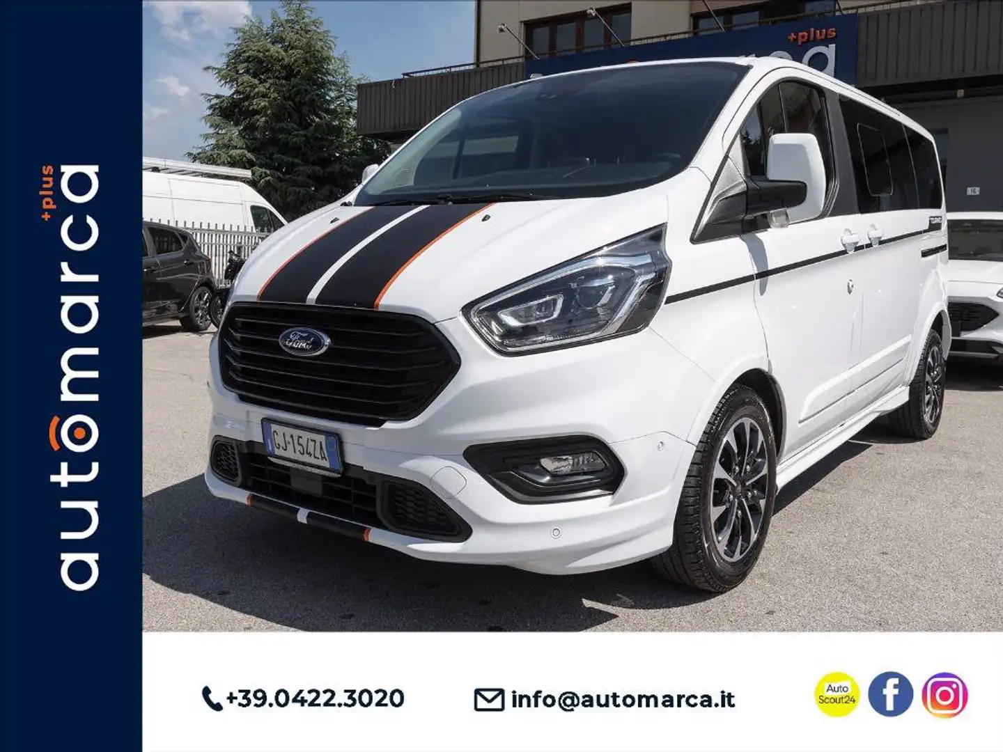 Ford Tourneo Custom 320 2.0 tdci 150cv MHEV Sport L1H1 E6.2 White - 1
