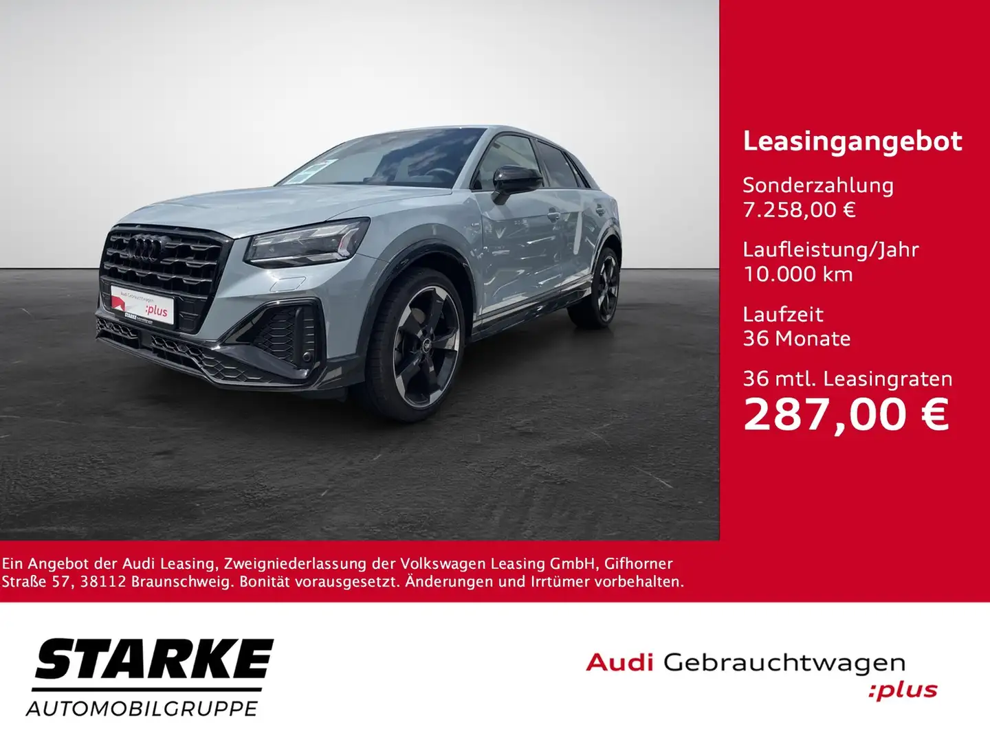 Audi Q2 35 TFSI S tronic S-Line Grau - 1