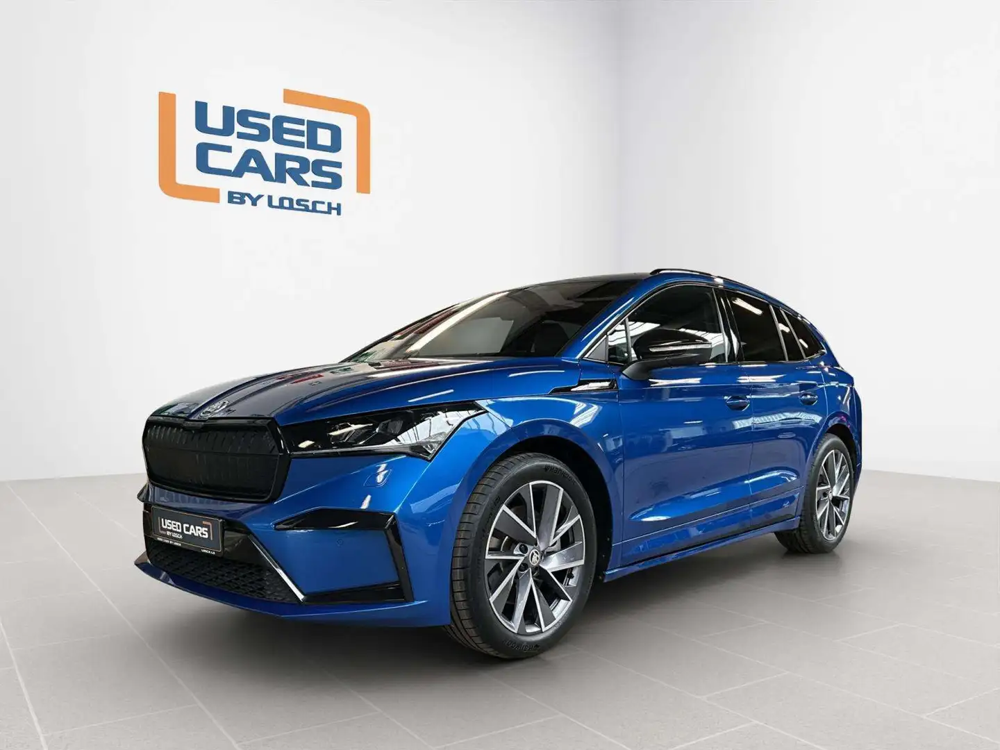 Skoda Enyaq 82kWh+iV80+RS/Sportline+AHK Bleu - 1