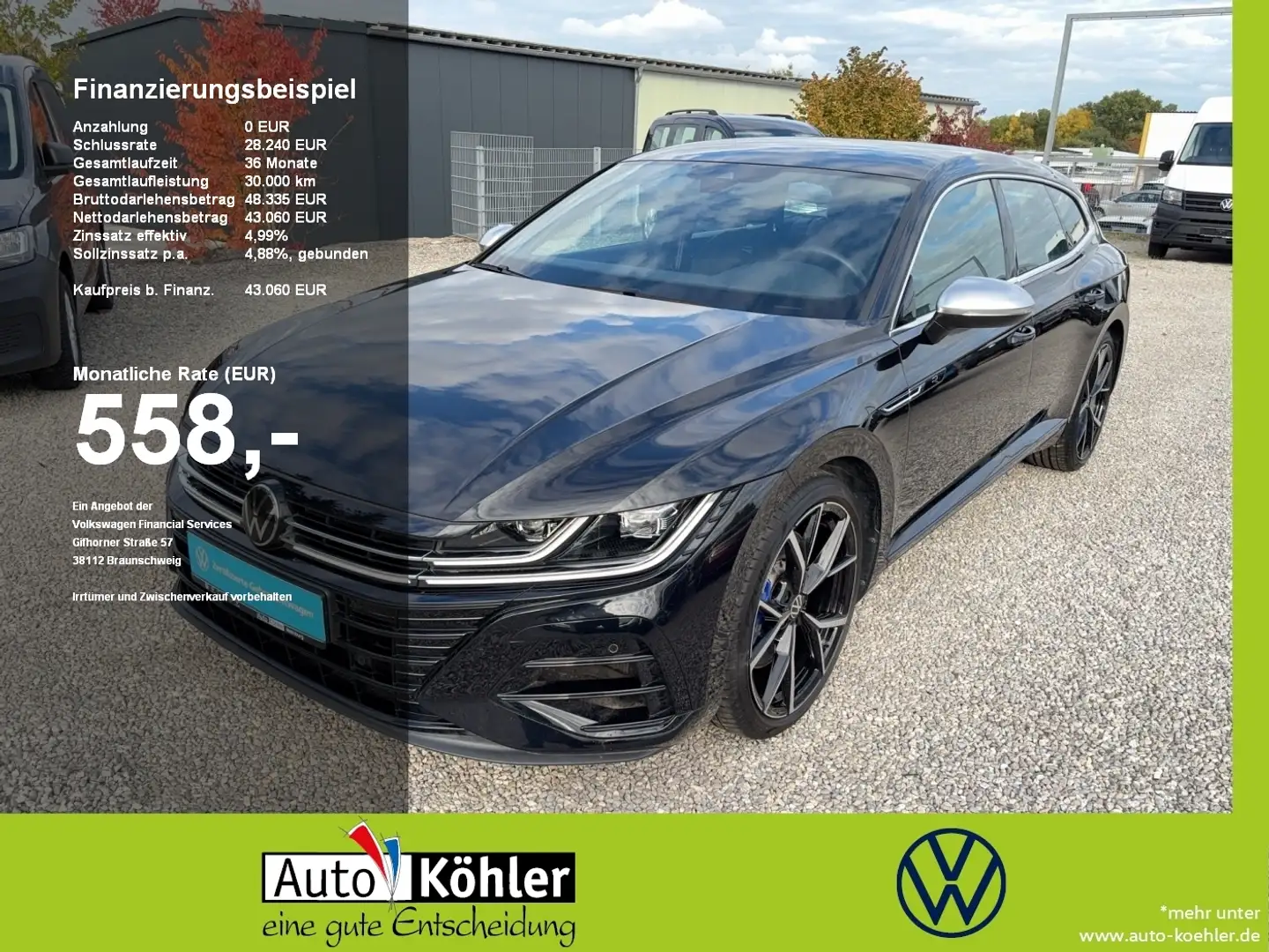 Volkswagen Arteon R SB TSi DSG 4M Black+CarPlay+ACC+AHK+LED Schwarz - 1