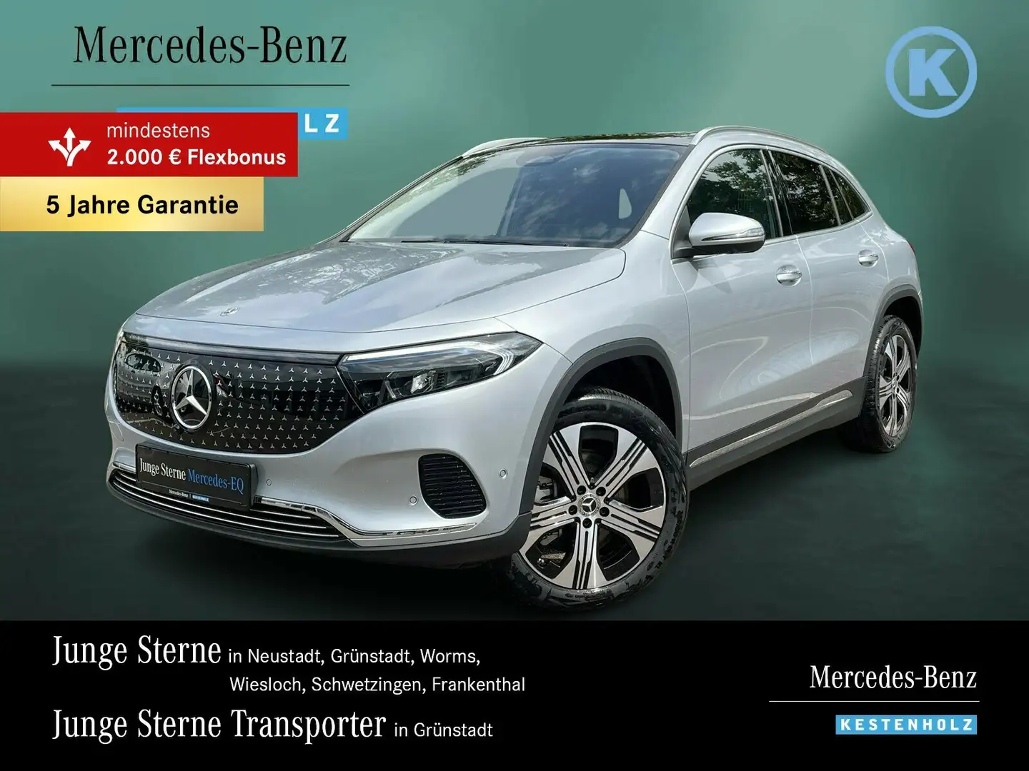 Mercedes-Benz EQA 350 EQA 350 4M DISTRO+PANO+MEMORY+360°+SOUND+KEY-GO Silber - 1