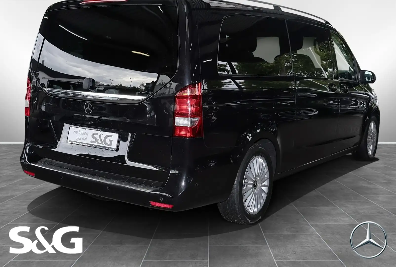 Mercedes-Benz V 250 d EDITION Extralang Navi 7G RFK 2xKlima Negro - 2