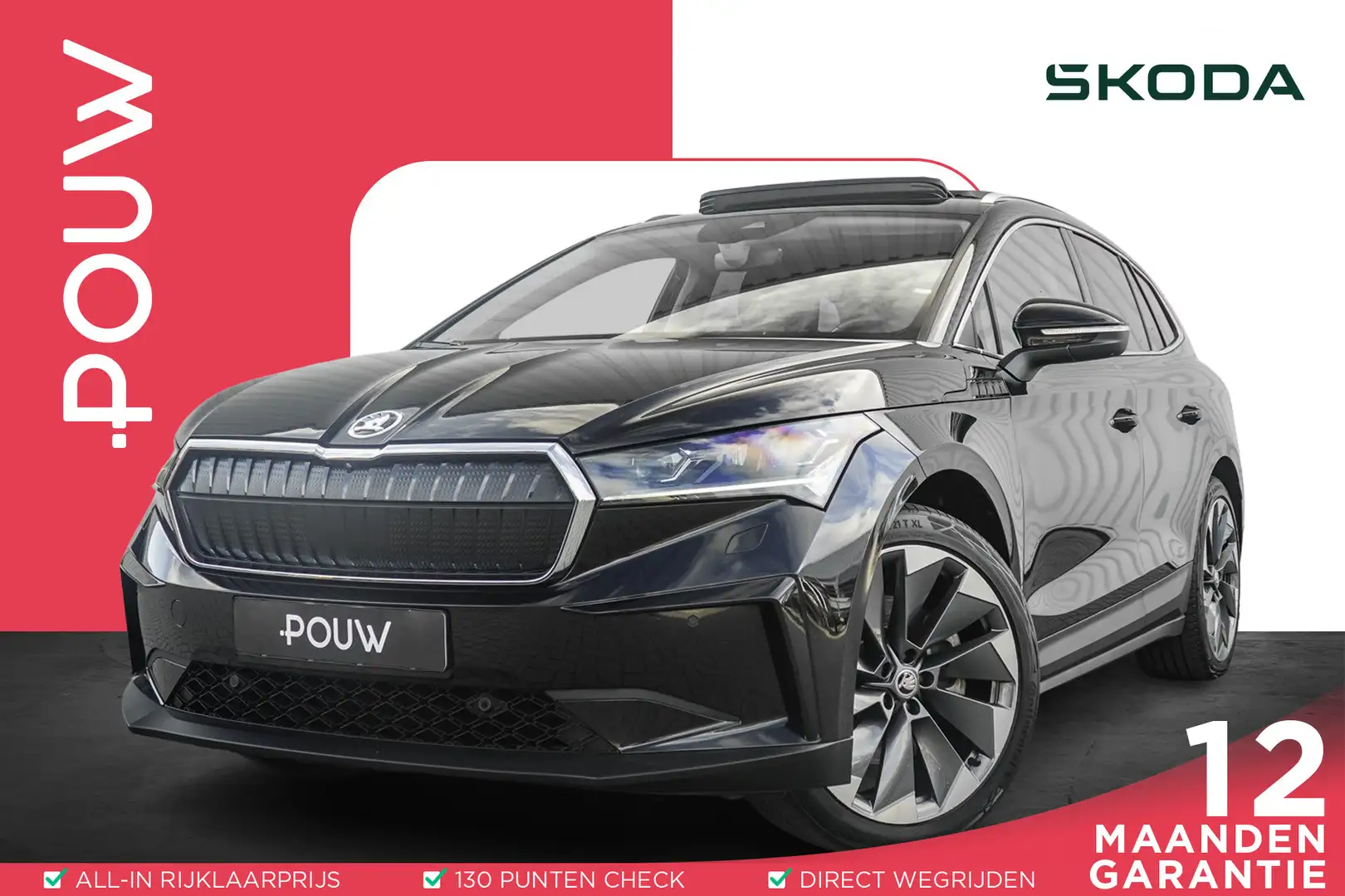 Skoda Enyaq 80 204pk | SoH 93% | Panoramadak | Leder | Trekhaa Noir - 1