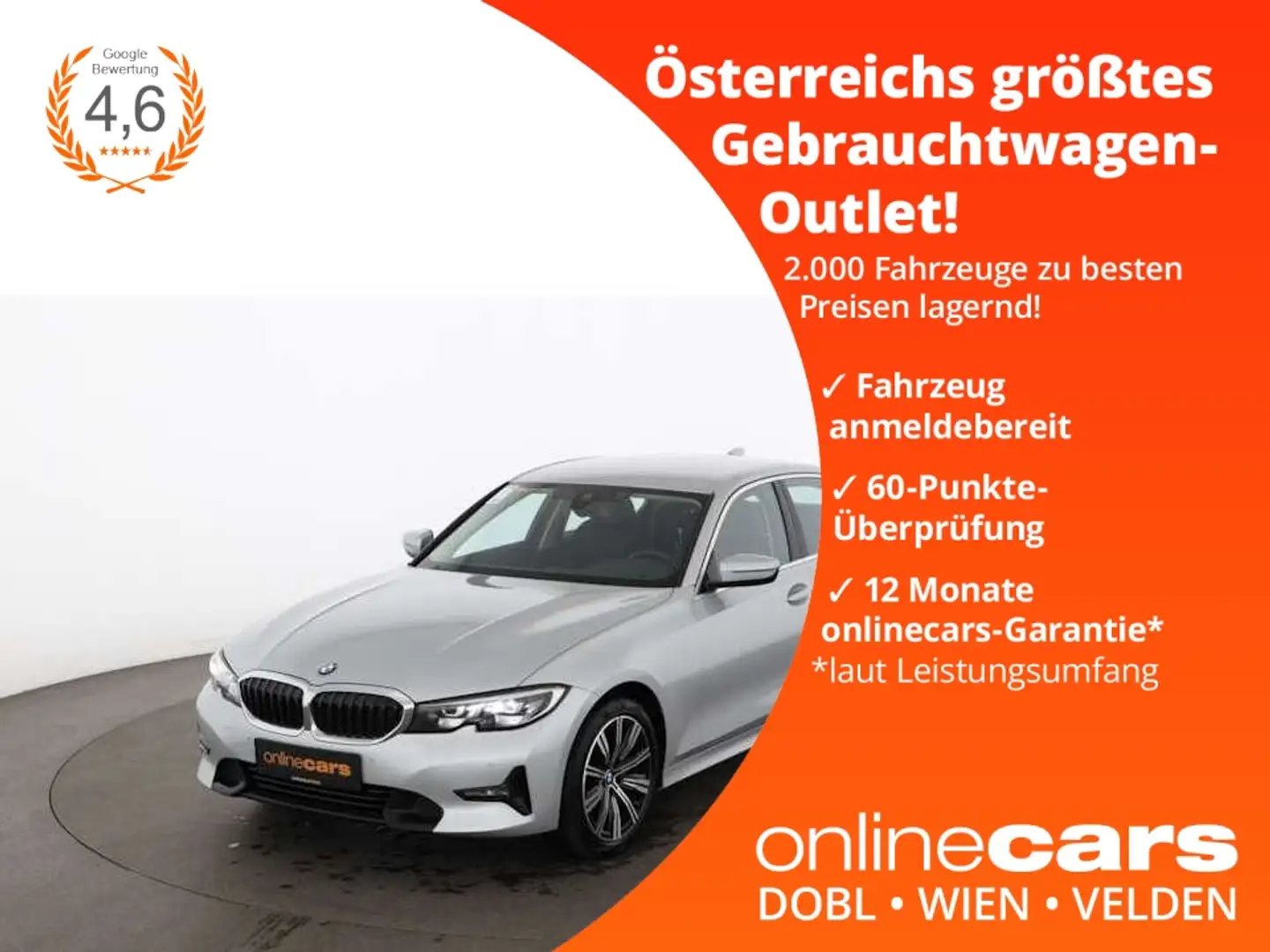 BMW 320 d Sportline LED AHK H&K LEDER NAVI ASSIST TEMP Grijs - 1