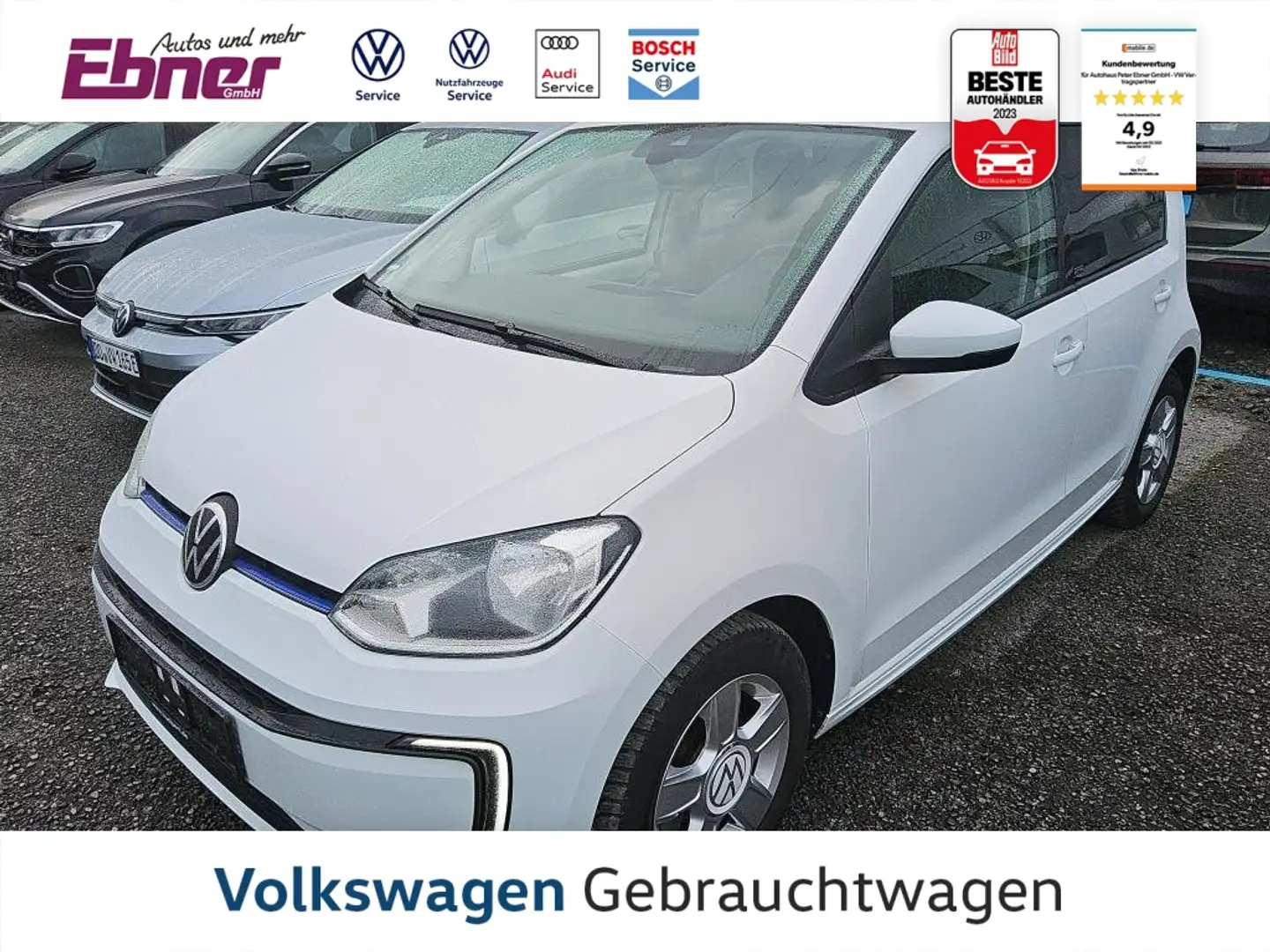 Volkswagen e-up! ACTIVE CCS+KAMERA+TEMPOMAT+SITZHZG+AC-AUTOM+ALU! Weiß - 1
