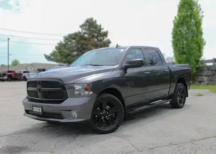 Gray 2023 RAM 1500 Classic Express Crew Cab 4WD Pickup Truck Four-Wheel Drive 8-Speed Automatic