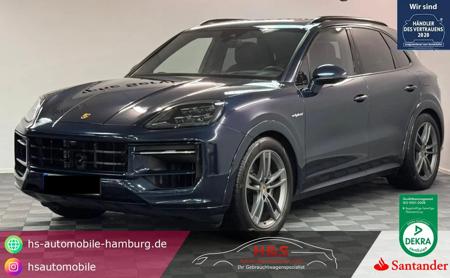 Porsche Cayenne E-Hybrid Bleu - 1