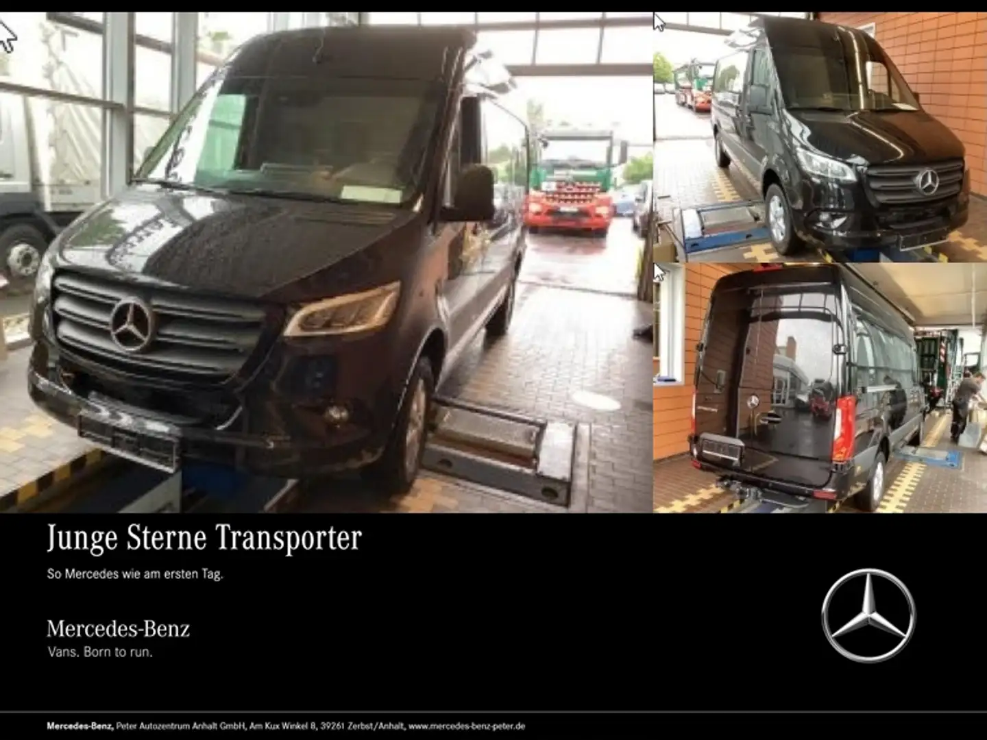 Mercedes-Benz Sprinter 319 CDI Kasten Hochdach 9GT+STHZG+LED+AHK Schwarz - 1