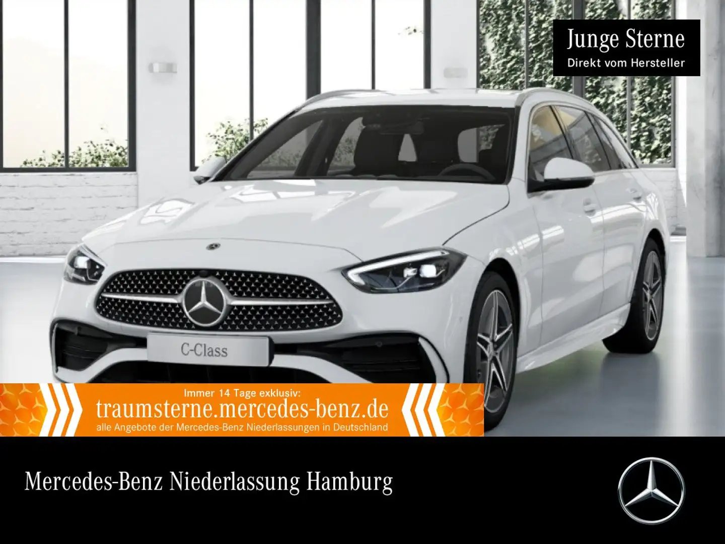 Mercedes-Benz C 300 d T AMG+AHK+LED+KAMERA+KEYLESS+9G Weiß - 1