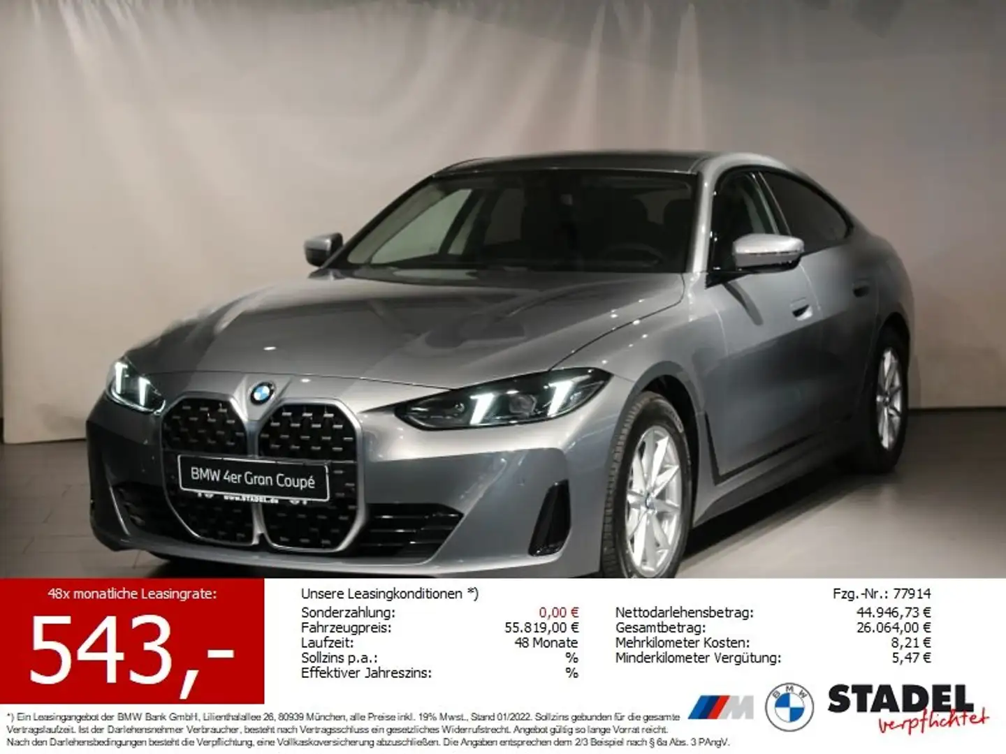 BMW 420 i Gran Coupé Grau - 1