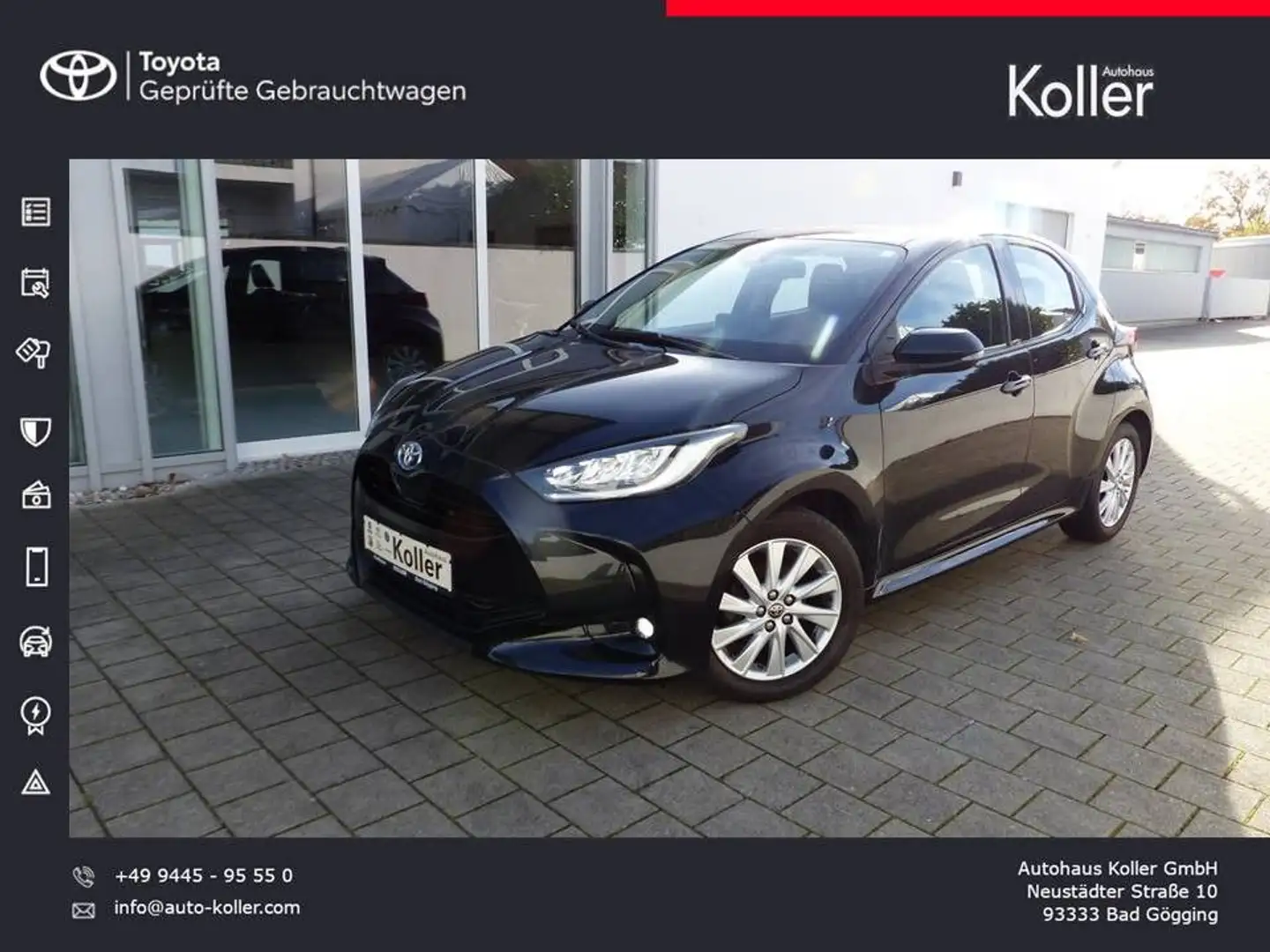 Toyota Yaris 1.5 Klimaautom. LED Kamera CarPlay SHZ Alu Noir - 1