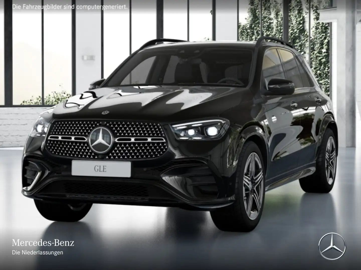 Mercedes-Benz GLE 350 de 4M AMG+NIGHT+PANO+360+AHK+MULTIBEAM+9G Schwarz - 2
