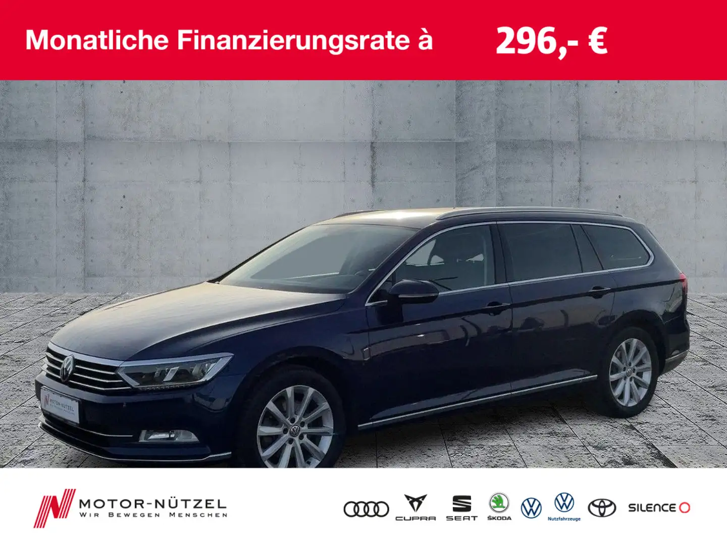 Volkswagen Passat Variant 2.0 TDI HIGHLINE LED+NAVI+ACC+17“ Blau - 1