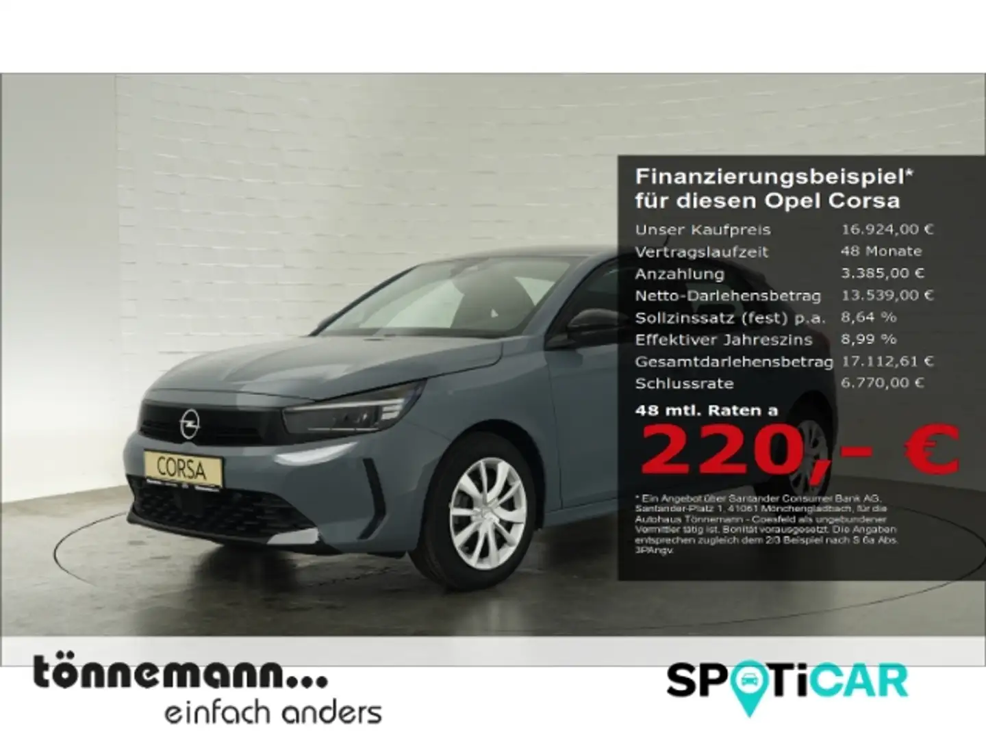 Opel Corsa F FACELIFT EDITION+SITZ-/LENKRADHEIZUNG+LED-SCHEIN Grau - 1