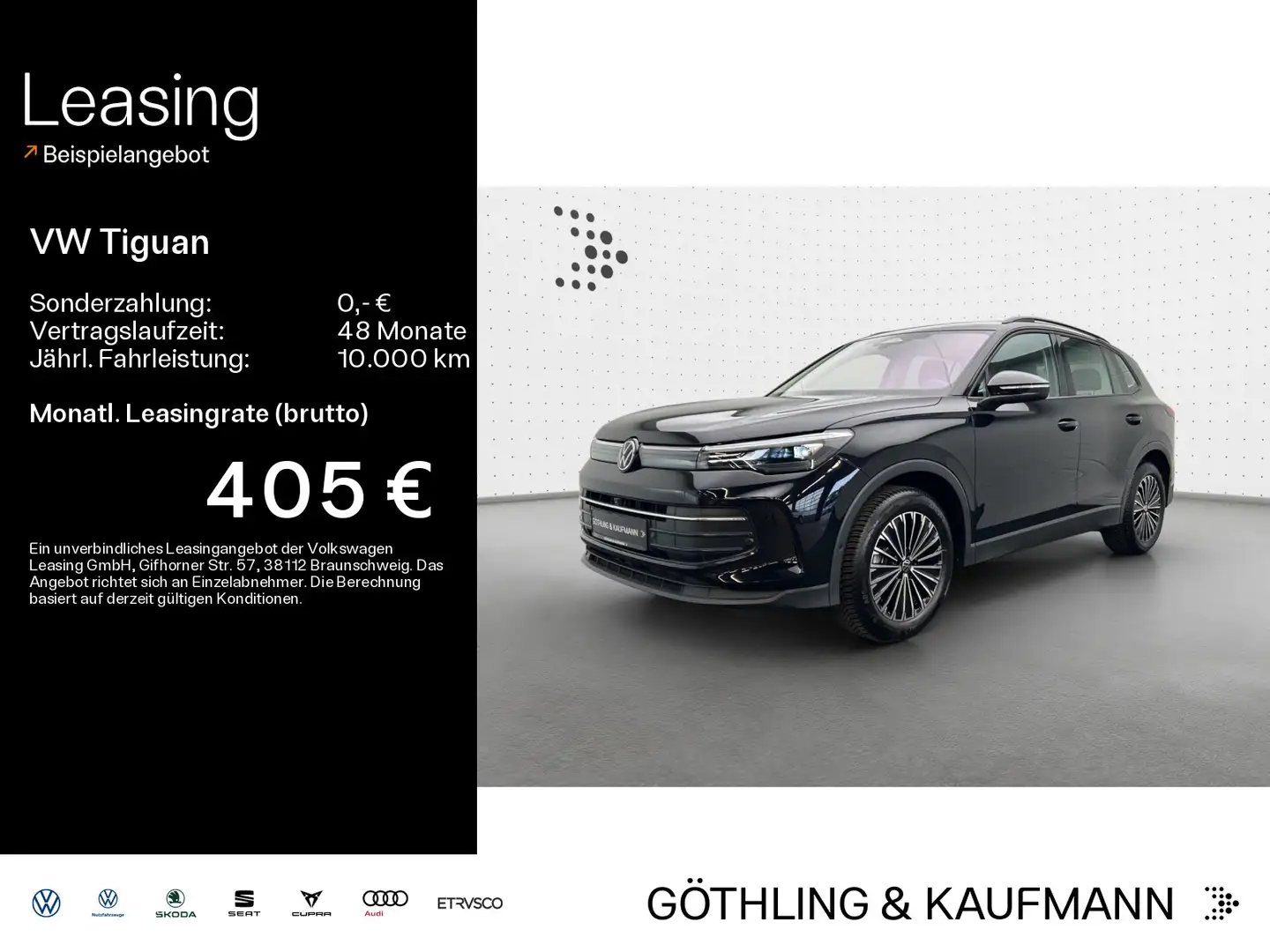 Volkswagen Tiguan Life 1.5 eTSI DSG*NAVI*STDHZG*AHK*360*ASG Schwarz - 1