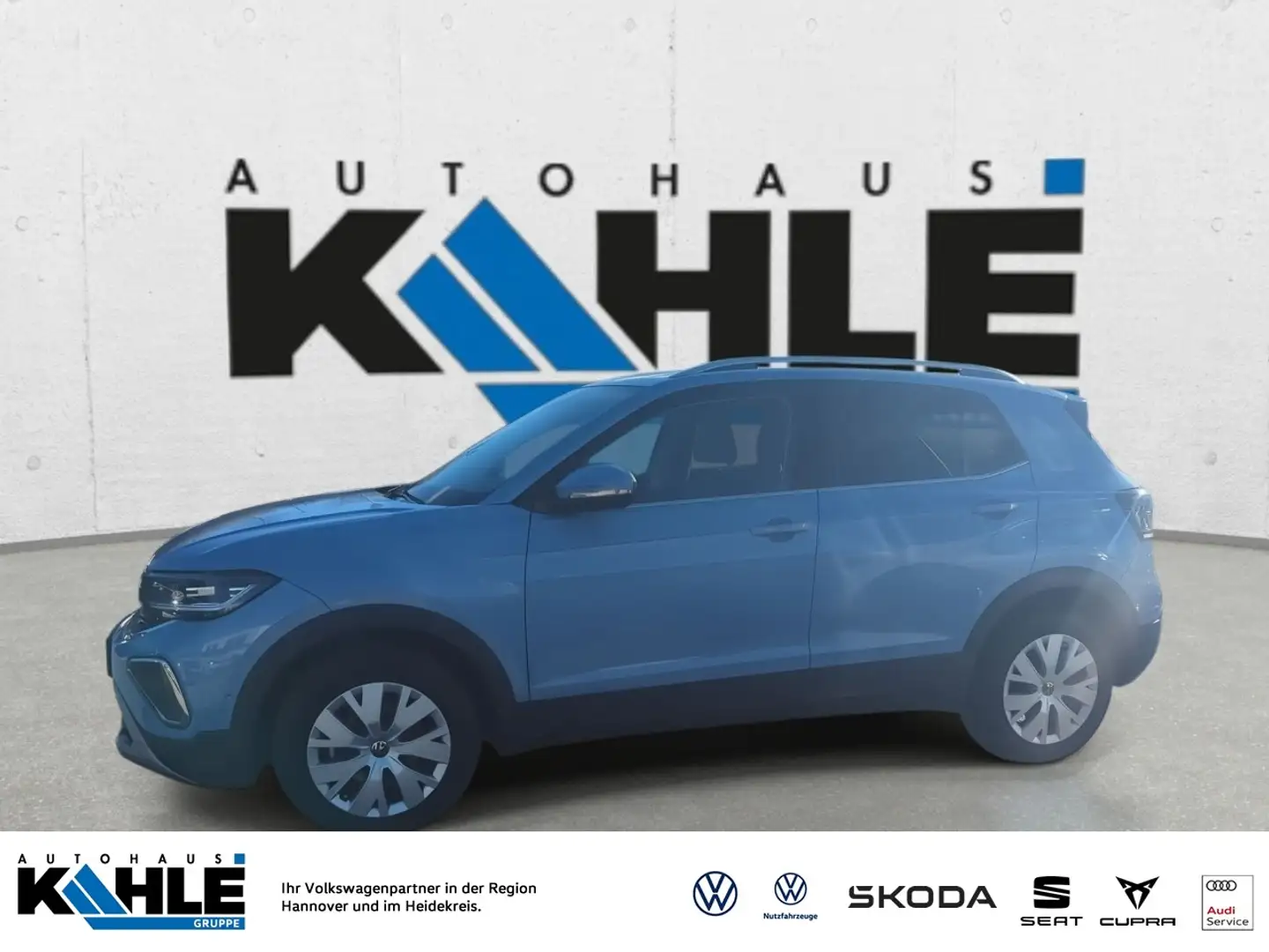 Volkswagen T-Cross 1.0 TSI DSG Style Navi AHK LED ACC SHZ Klima RFK A Blau - 1