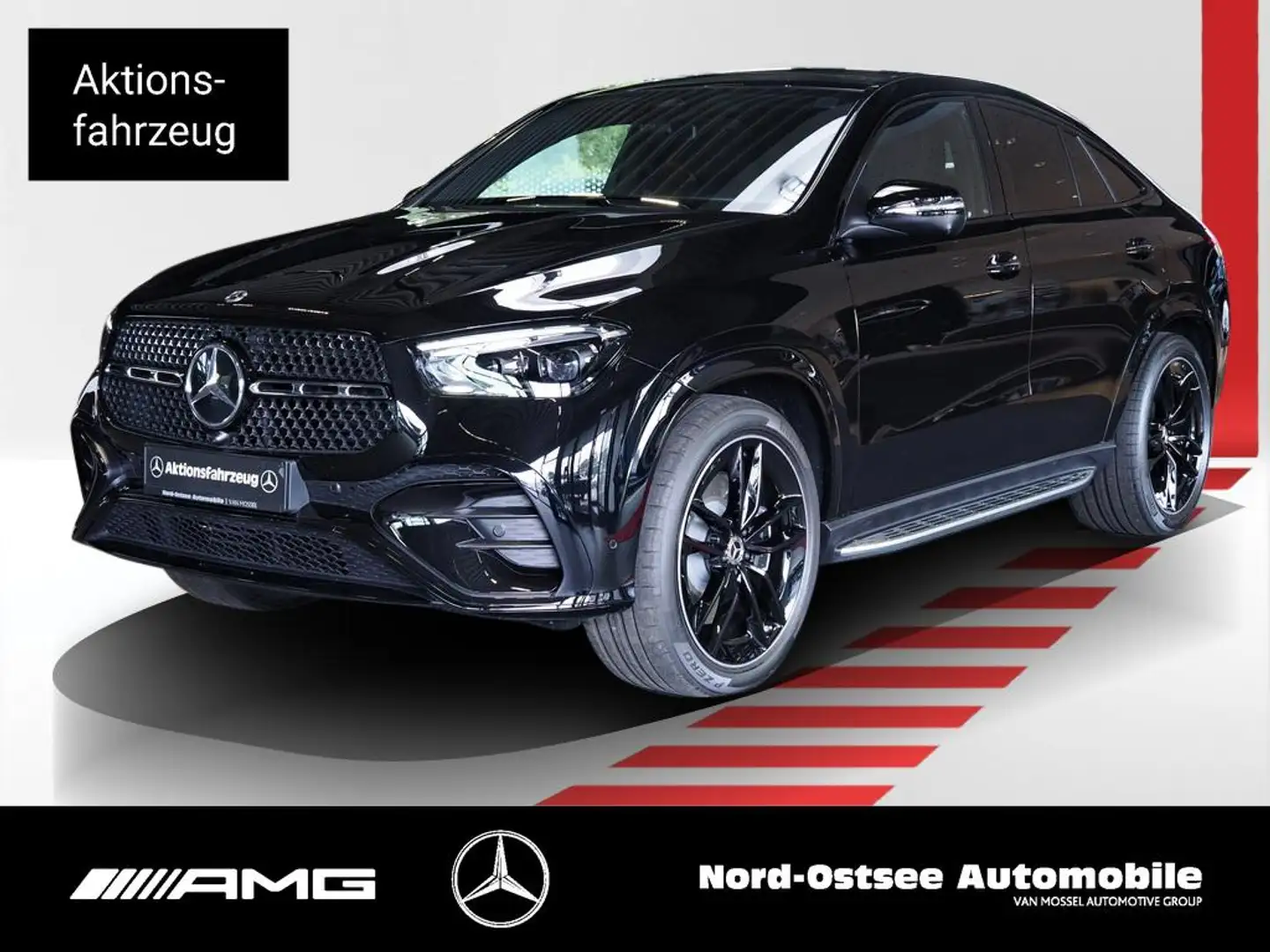 Mercedes-Benz GLE 450 d 4m Coupé AMG NIGHT PANO AHK HUD 22-ZO Schwarz - 1
