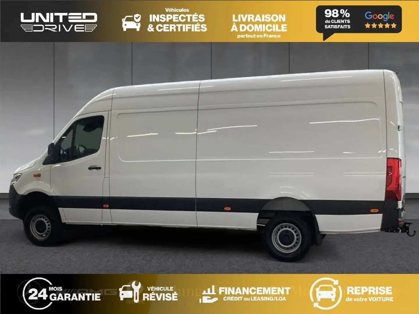 Mercedes-Benz Sprinter Sprinter 43S 3.5t 319 CDI - 190 - BVA 9G-Tronic - S\u0026S III FOURGON Fourgon 43S Select 4-Matic Blanc - 2