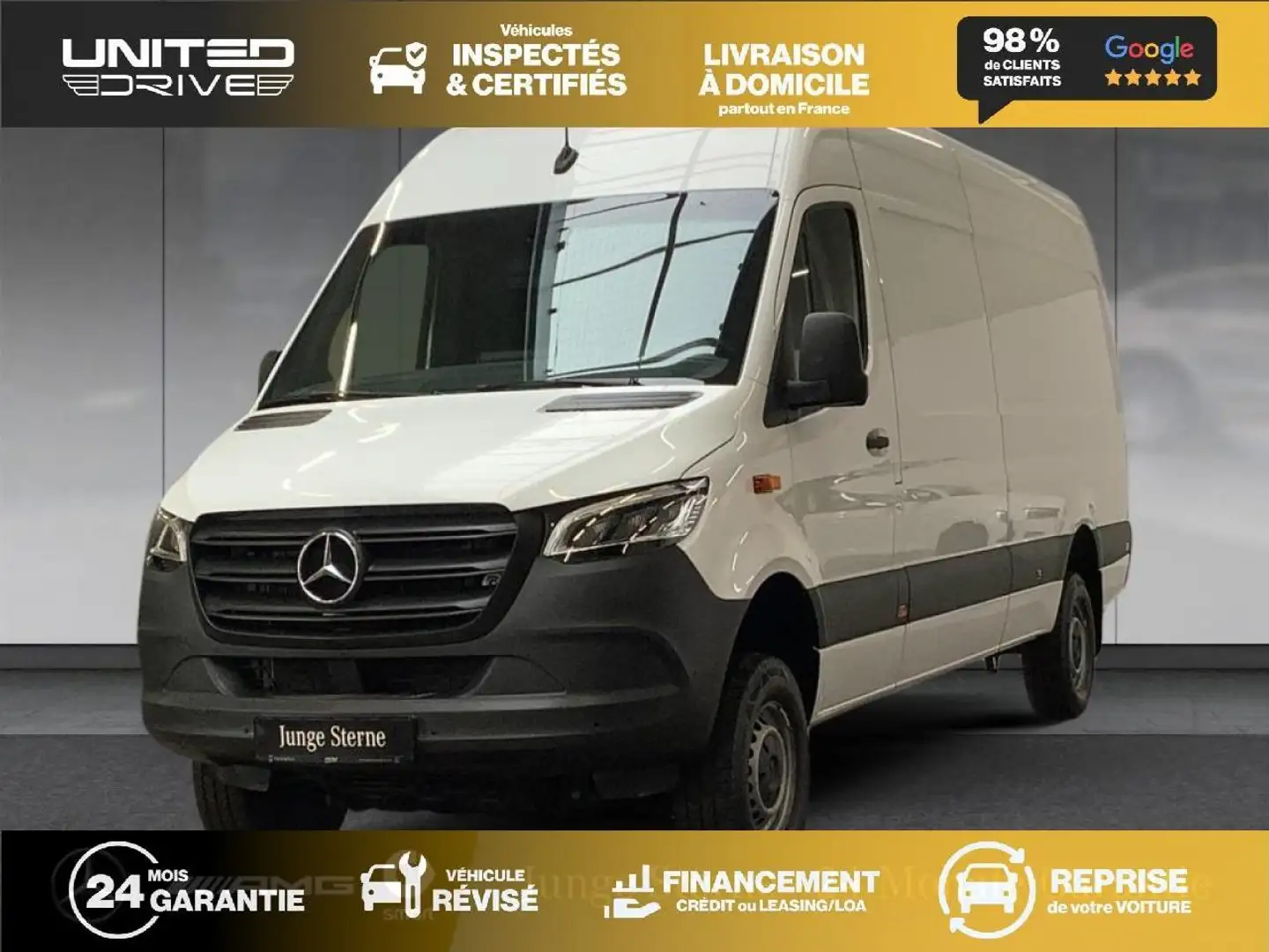 Mercedes-Benz Sprinter Sprinter 43S 3.5t 319 CDI - 190 - BVA 9G-Tronic - S\u0026S III FOURGON Fourgon 43S Select 4-Matic Blanc - 1