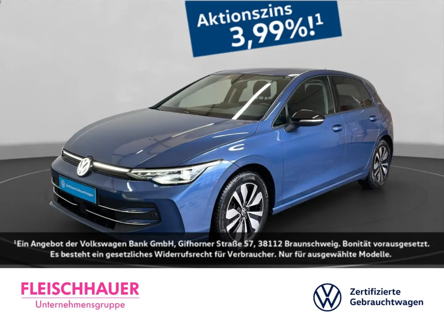 Volkswagen Golf VIII 1.5 eTSI Goal AHK Navi LED Blendfreies Fernl. Bleu - 1