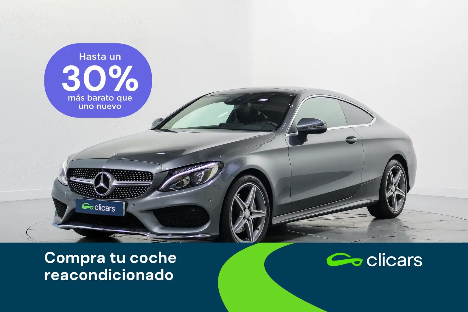 Mercedes-Benz C 200 Coupé 7G-Tronic Gris - 1
