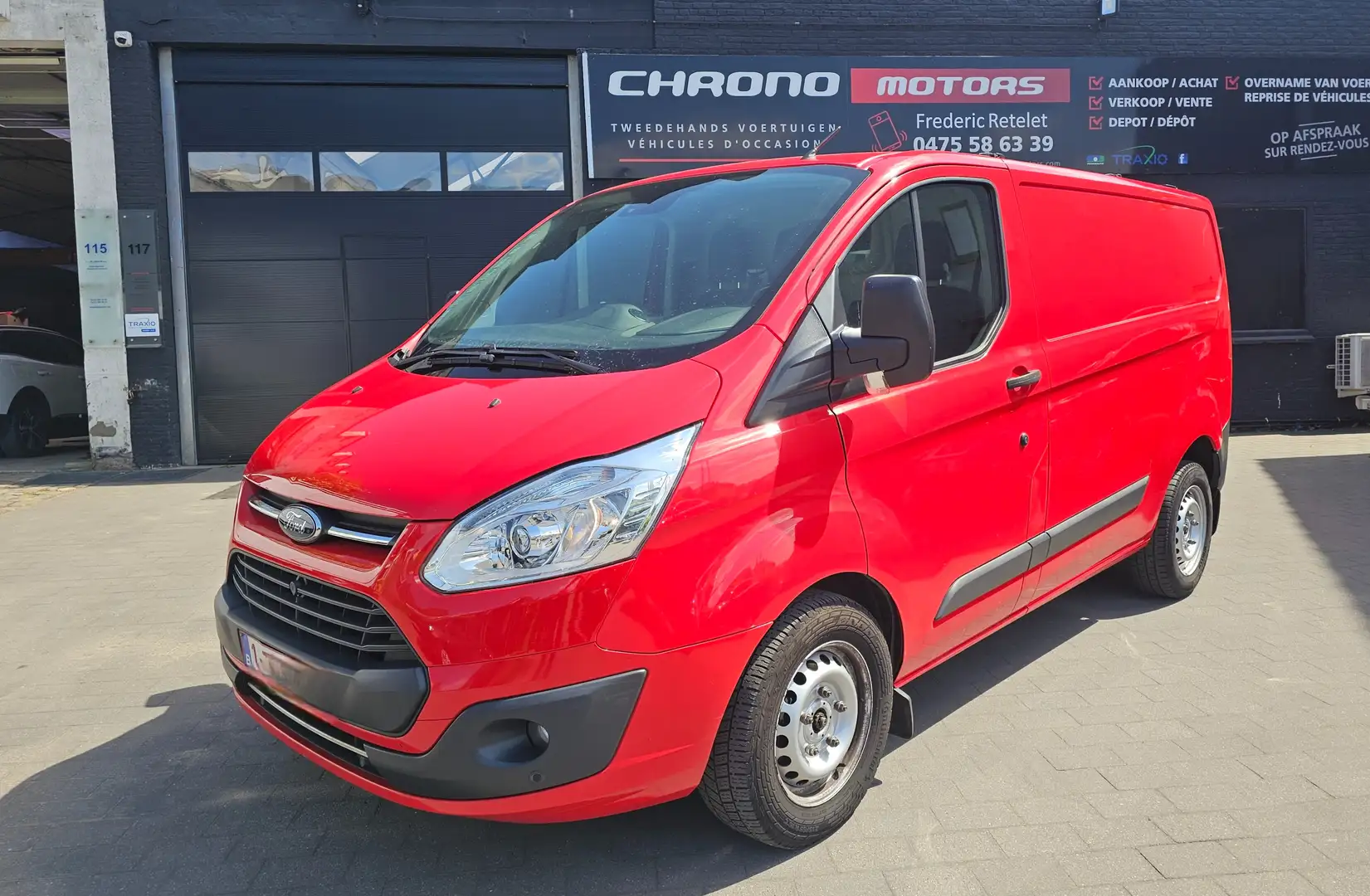 Ford Transit Custom Euro 6 Airco Gps Carnet Ford Rood - 1