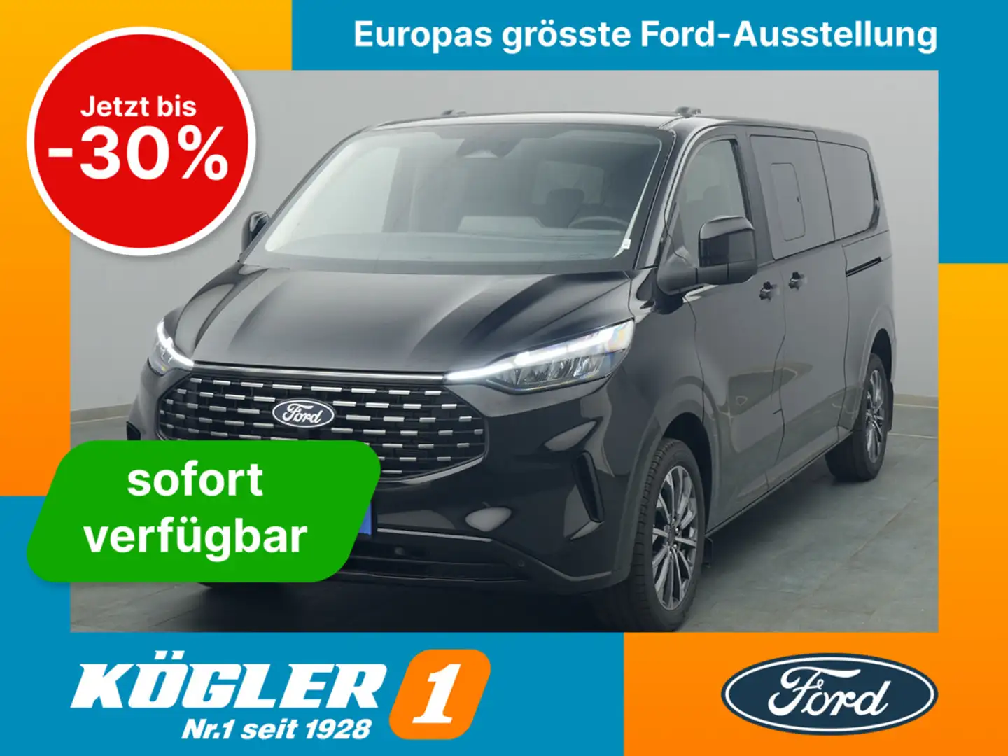 Ford Tourneo Custom 320 L2 Titanium 150PS/Navi Schwarz - 1