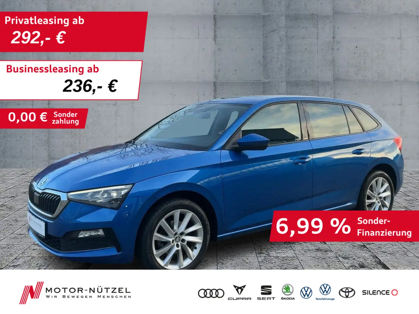 Skoda Scala 1.5 TSI STYLE LED+APP+DAB+GRA+SHZ+PDC+RFK Blau - 1