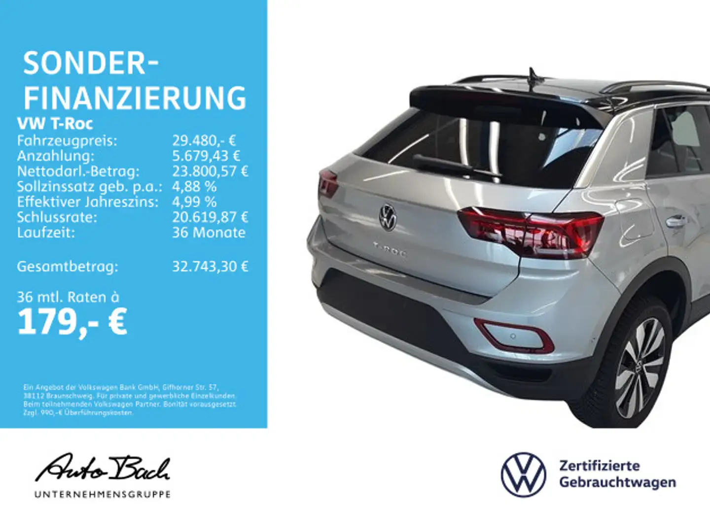 Volkswagen T-Roc 1.5 TSI MOVE DSG Navi LED Digital Cockpit Argento - 2