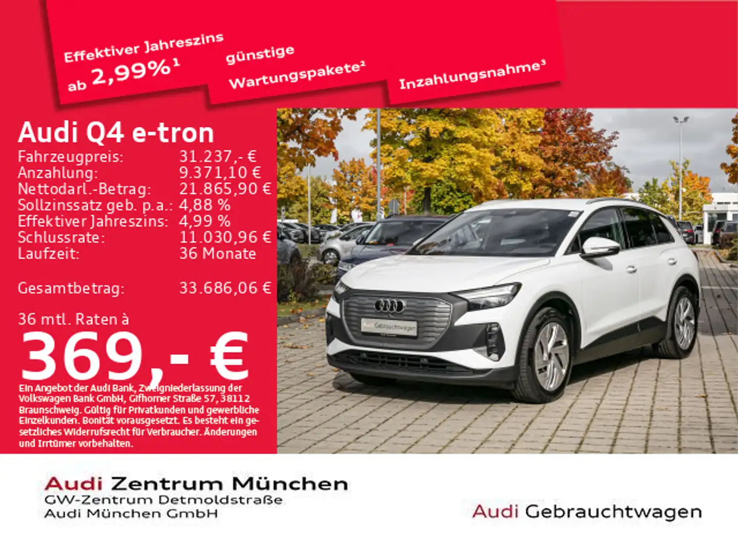Audi Q4 e-tron 40 AHK/Navi+/SONOS Weiß - 1