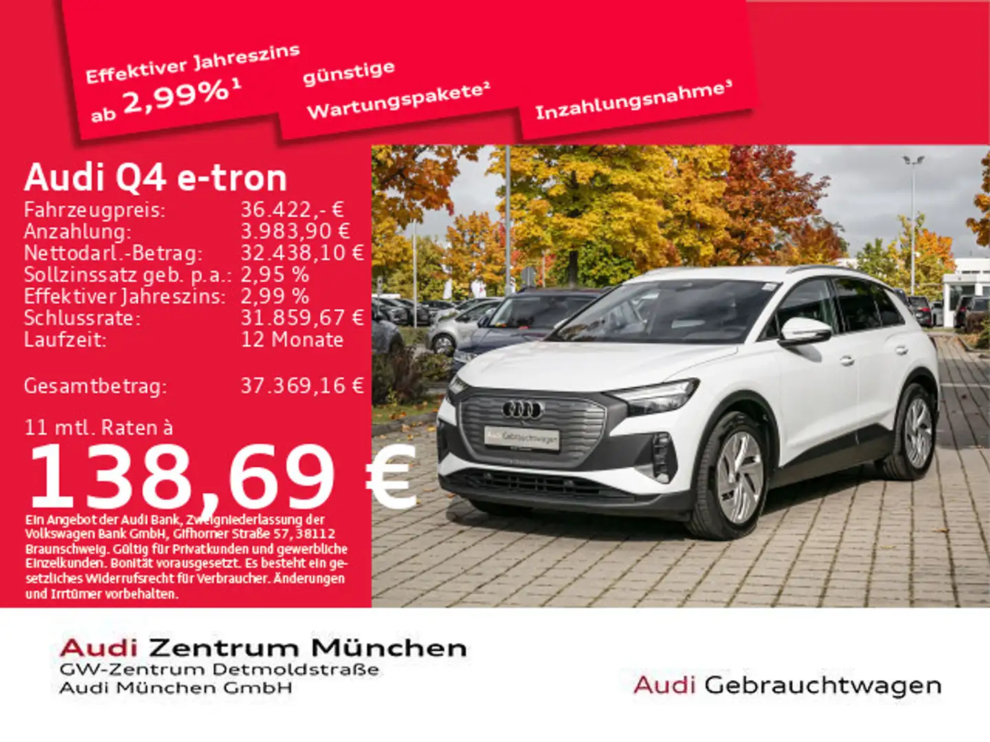 Audi Q4 e-tron 40 AHK/Navi+/SONOS Weiß - 1