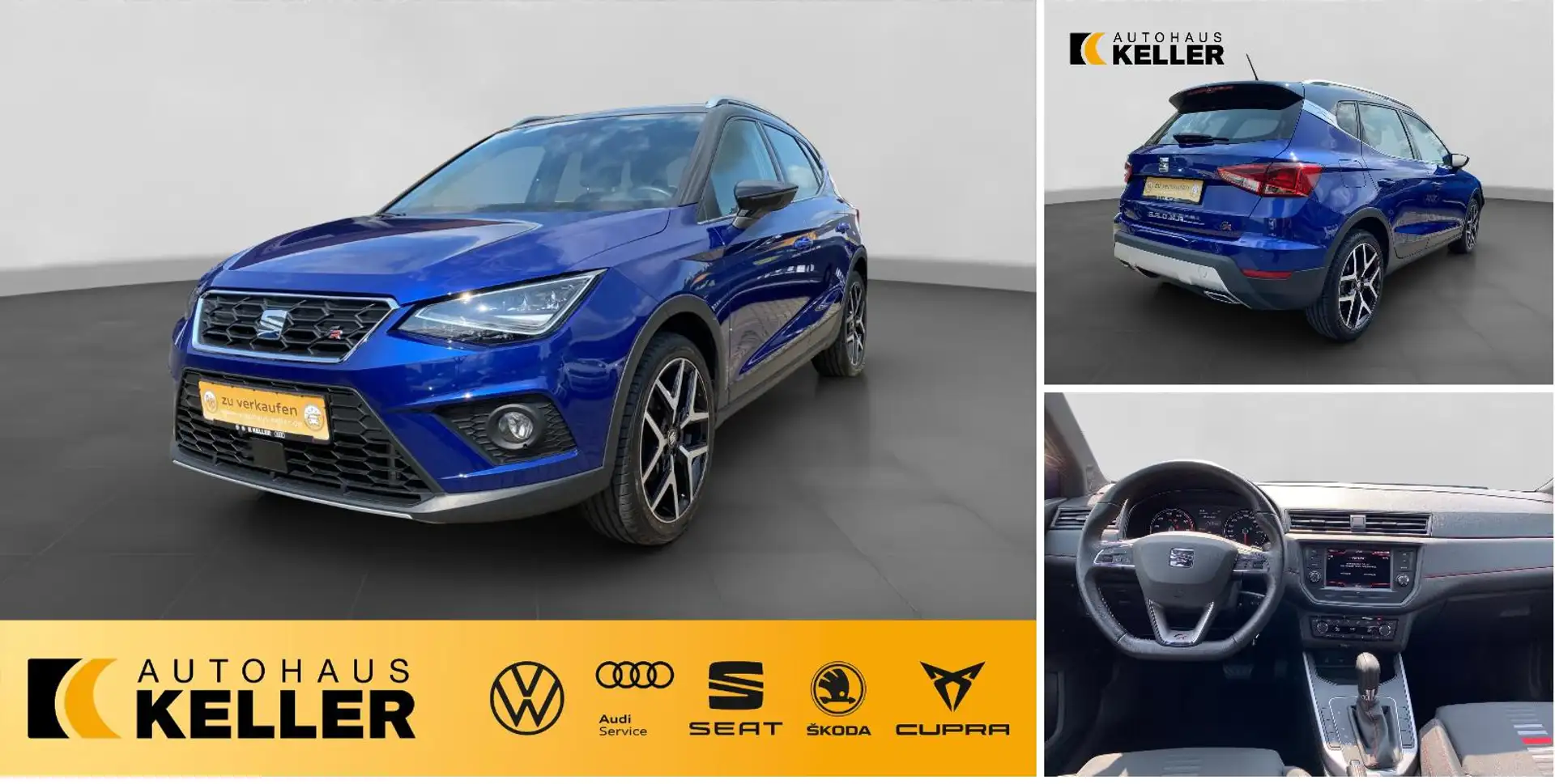 SEAT Arona FR 1.0 TSI DSG LED/app/Alu 18"/GRA/PDC/Clima/ Kék - 1