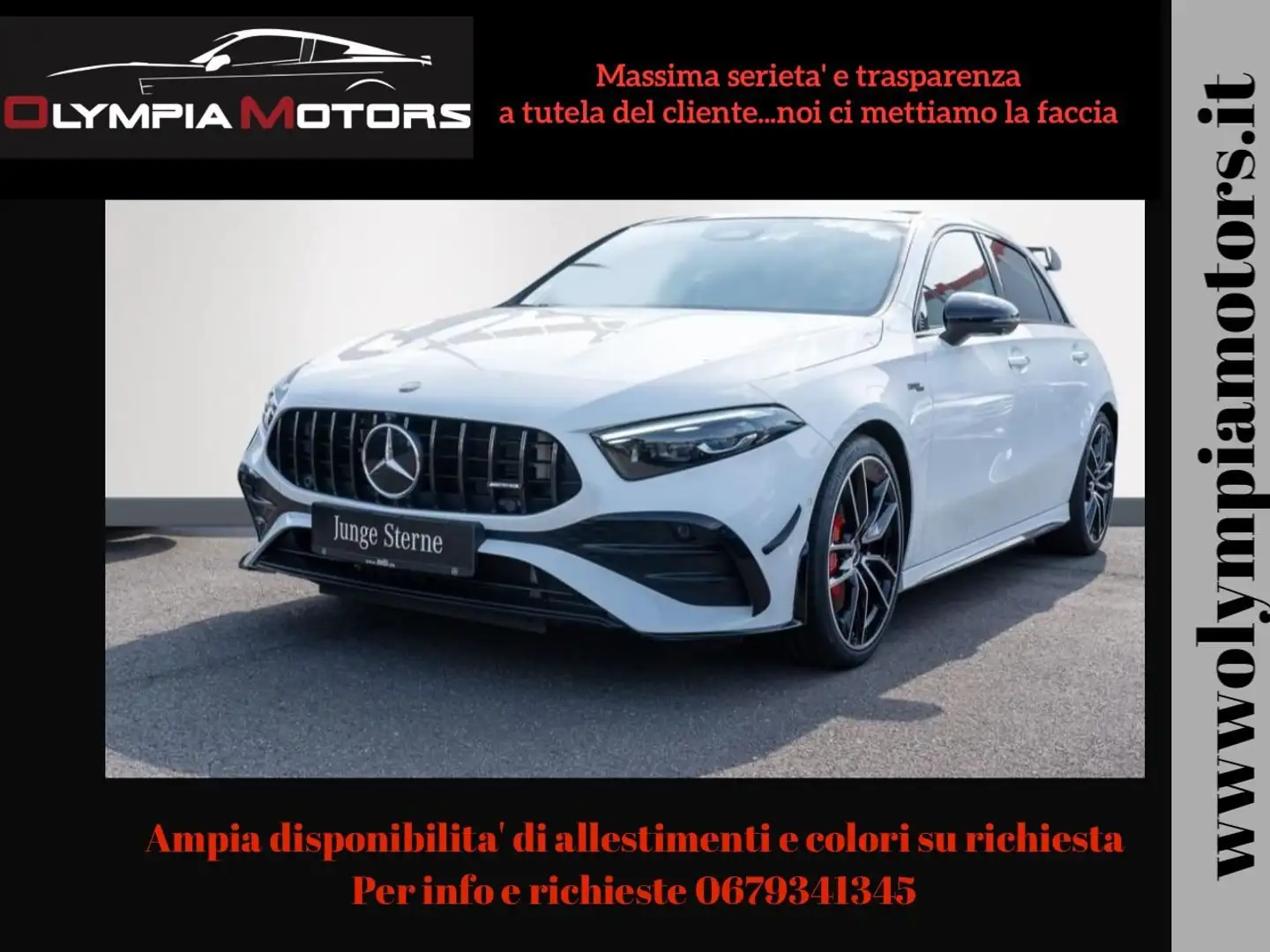 Mercedes-Benz A 35 AMG PREMIUM NEW AEREO KIT NAVI 19' TETTO KAMERA LED Blanc - 1