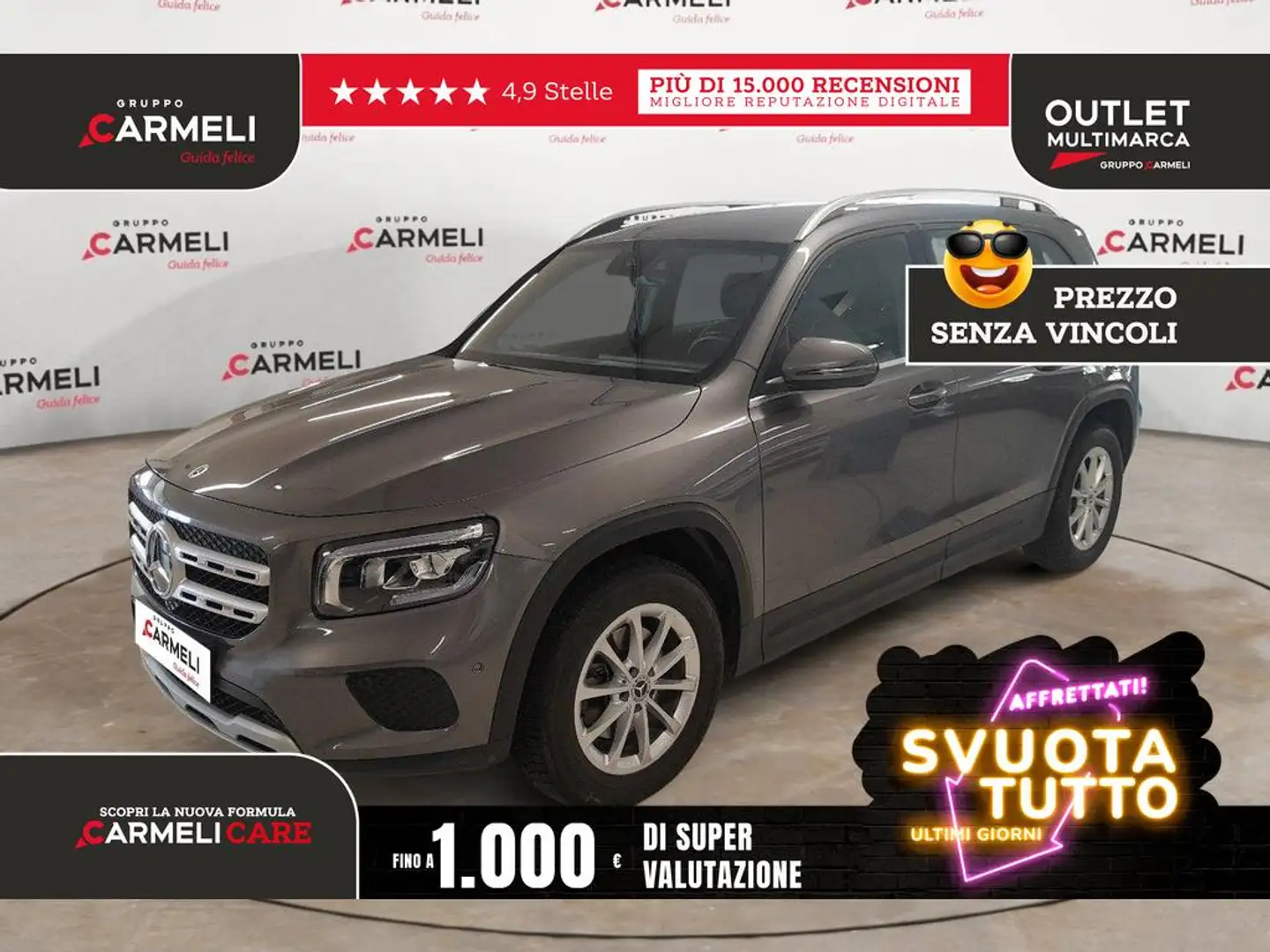 Mercedes-Benz GLB 200 Sport auto 7p.ti CERCHI 17-NAVI-LED-AZIENDALE Grigio - 1