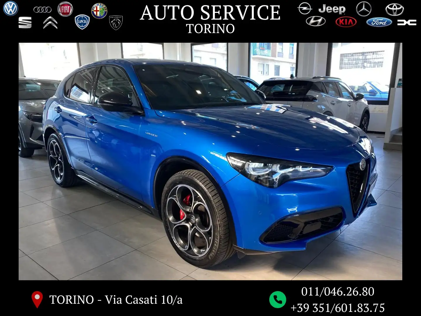Alfa Romeo Stelvio Stelvio 2.2 Veloce Q4 210cv auto UFF. FIAT ITALIA Blu/Azzurro - 2