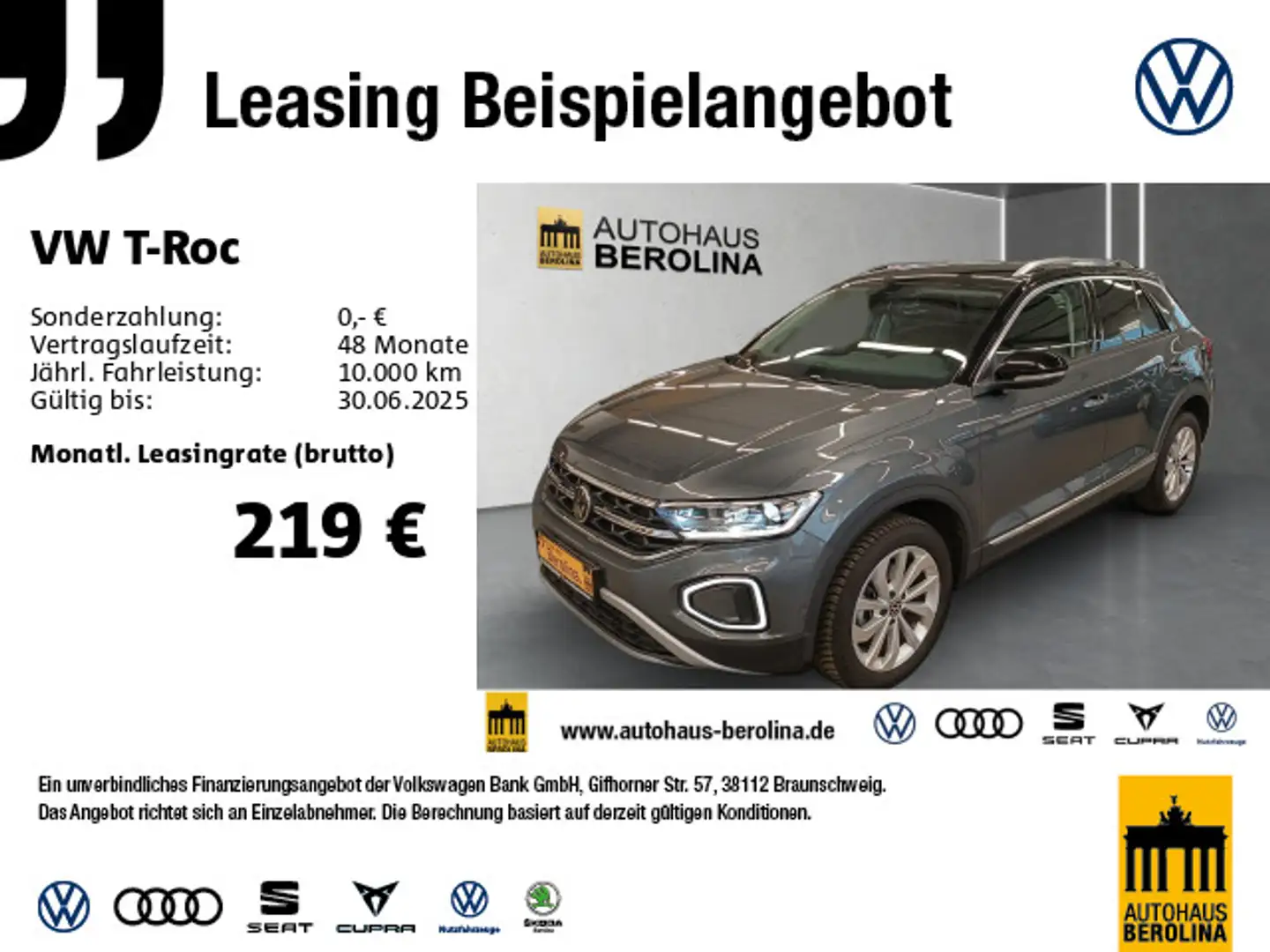 Volkswagen T-Roc 1.5 TSI Style DSG *AHK*ACC*NAV*SHZ* Gris - 1