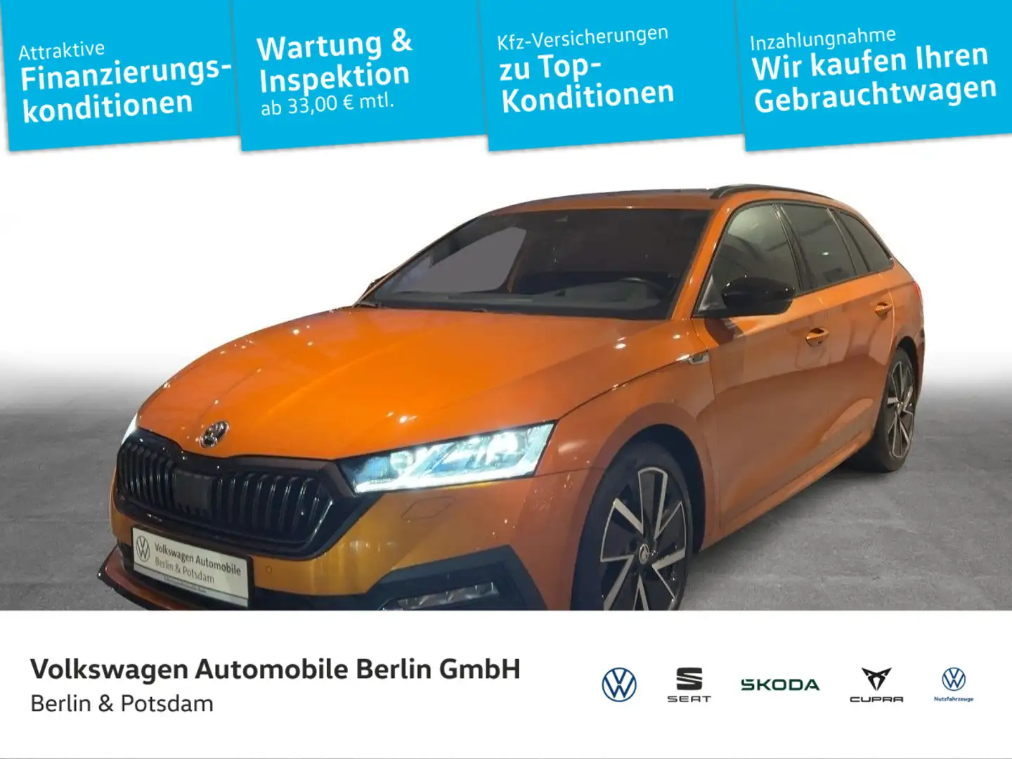 Skoda Octavia Combi 2.0TDI DSG Sportline NAVI MATRIX-L Orange - 1